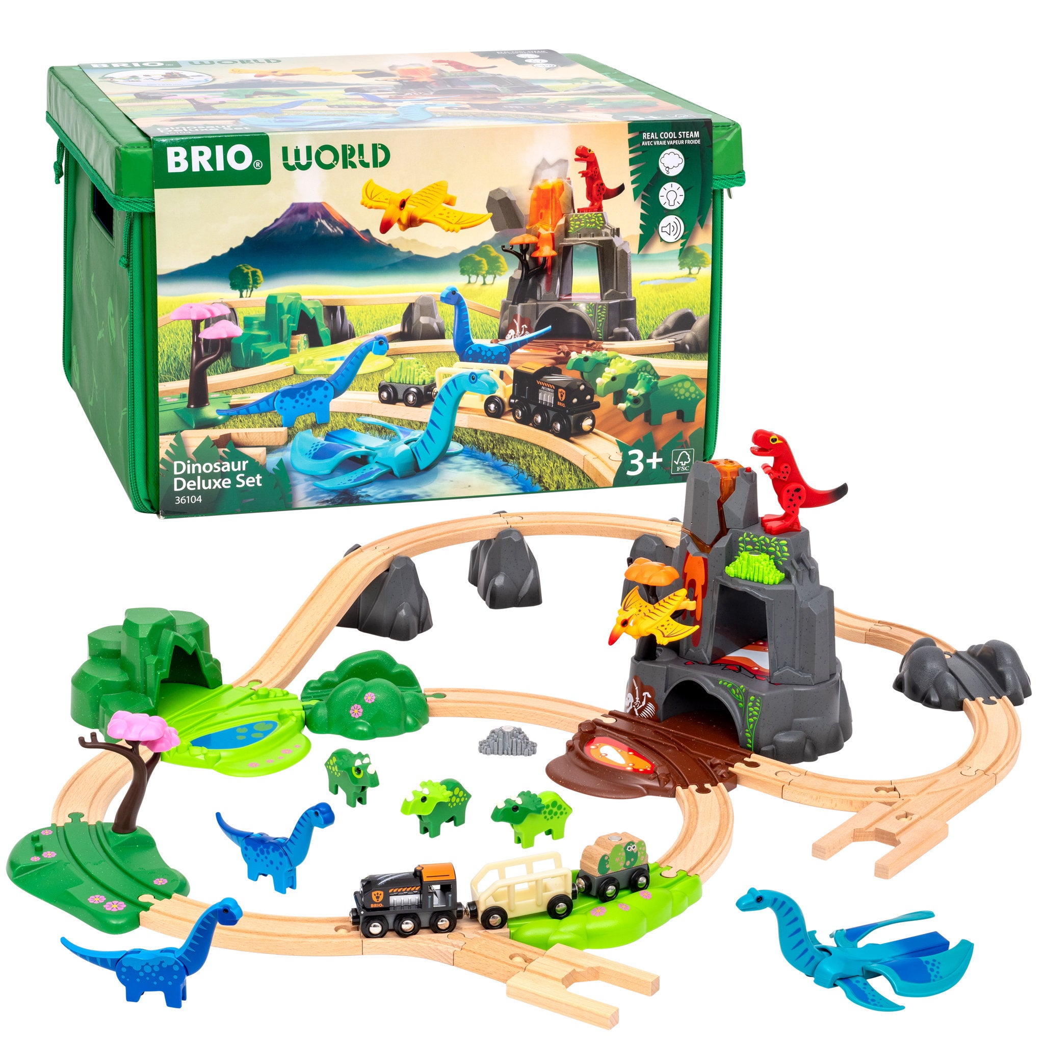 BRIO World Dinosaur Deluxe Train Set 45 Piece Set