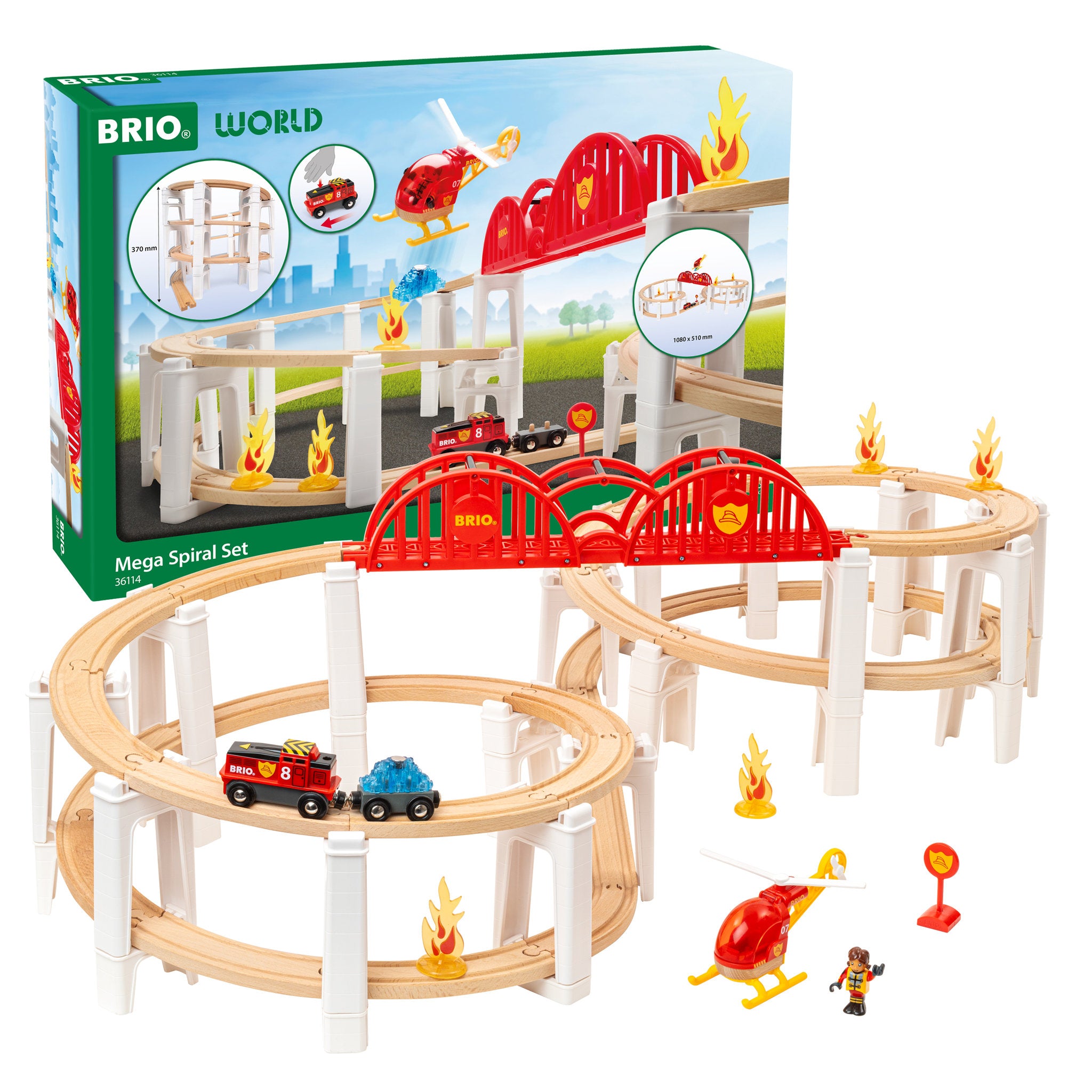 BRIO World Mega Spiral Railway Set 19 Pieces