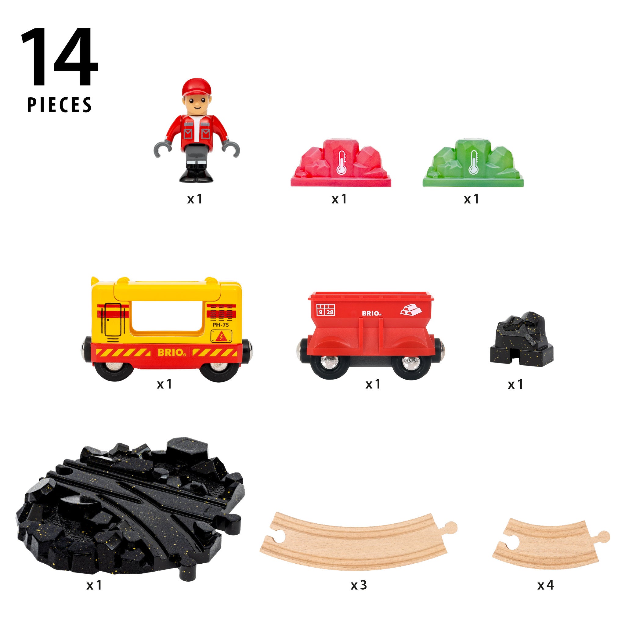 BRIO World Cargo Gemstone Railway Set 14 Pieces