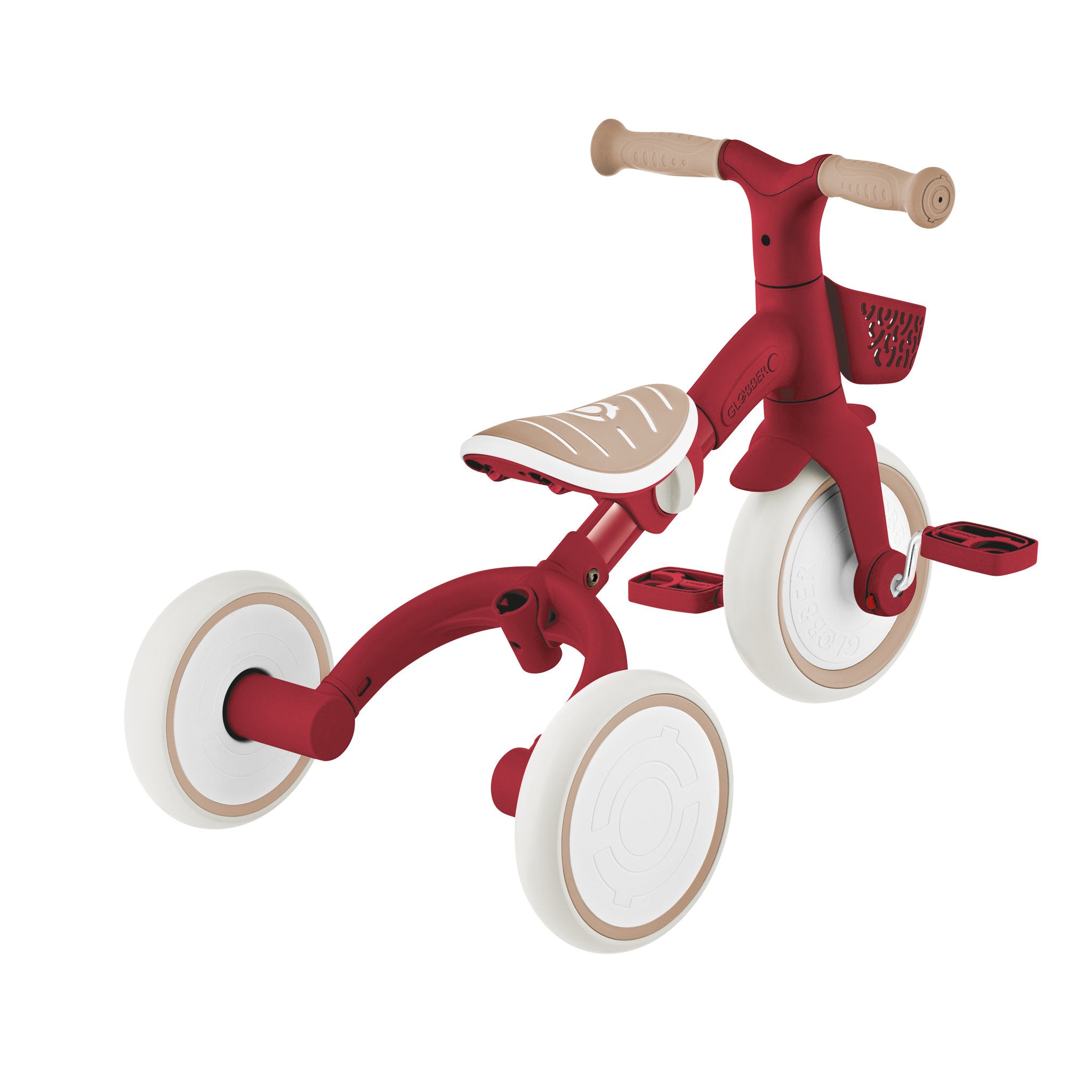 Globber Learning Trike 3 in 1 Plus Ecologic - Vintage Red