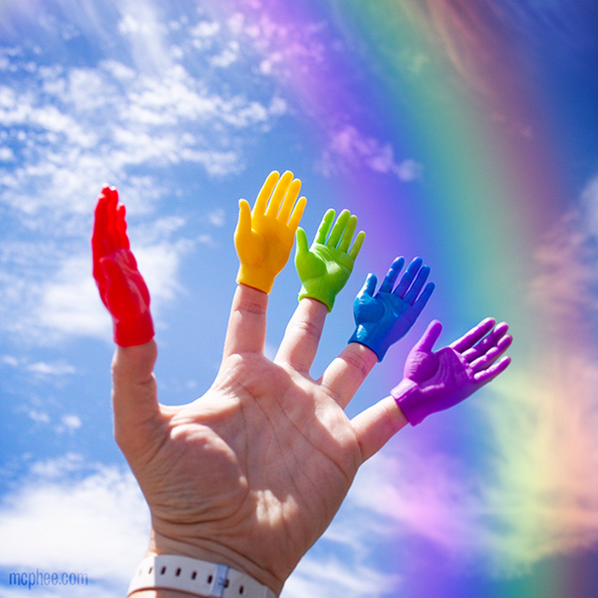 Rainbow Hand Finger Puppets Assorted Styles