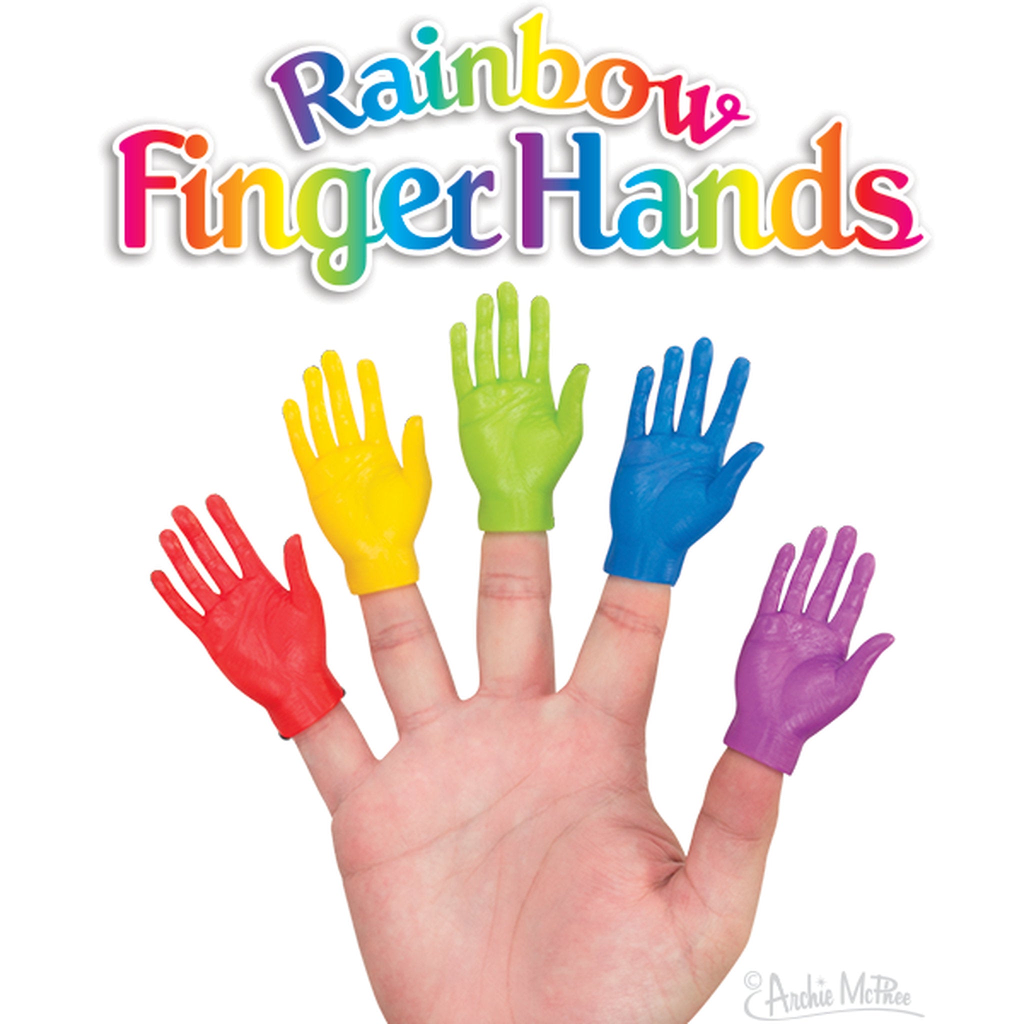 Rainbow Hand Finger Puppets Assorted Styles