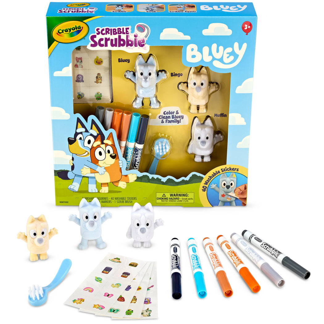 Crayola Scribble Scrubbie Bluey 3 Piece Playset - 1