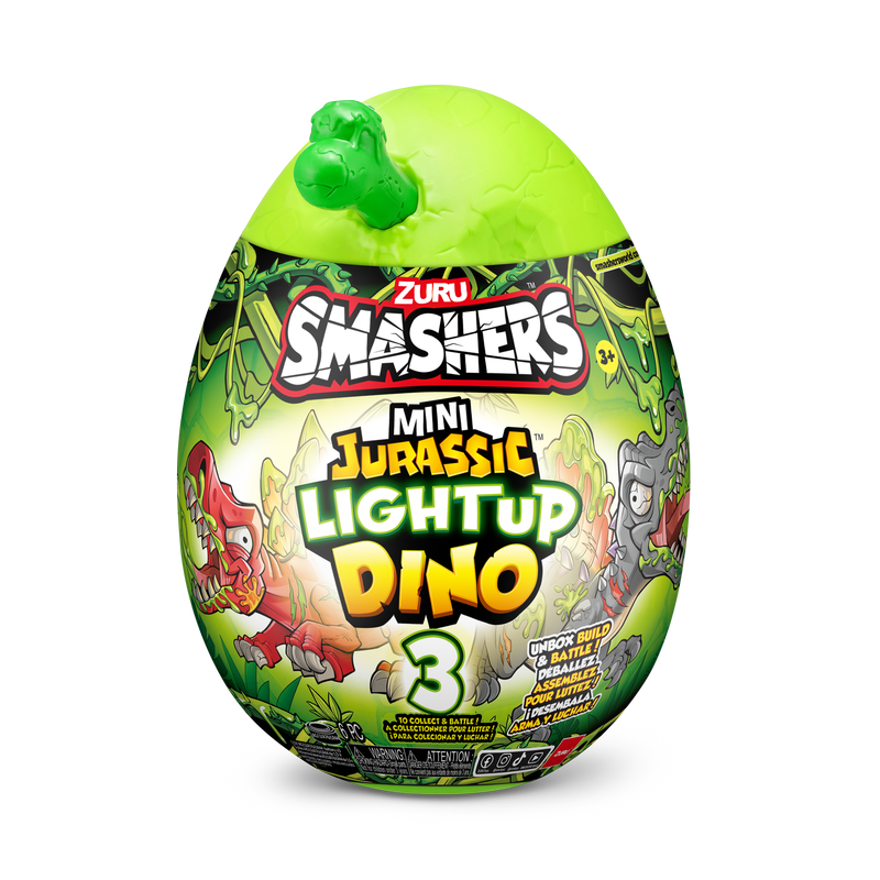 ZURU Smashers Mini Jurassic Light Up Dino Egg