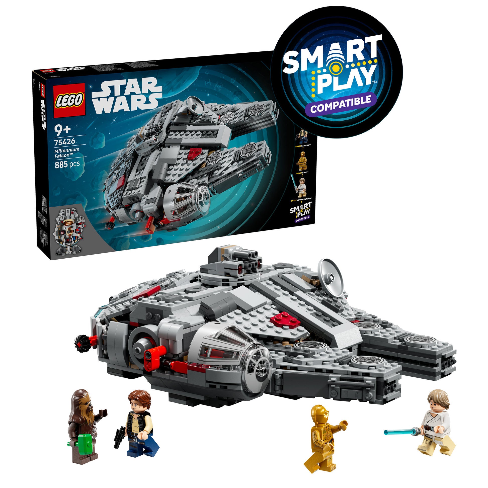 LEGO 75426 Star Wars SMART Play: Millennium Falcon - Toyworld Australia