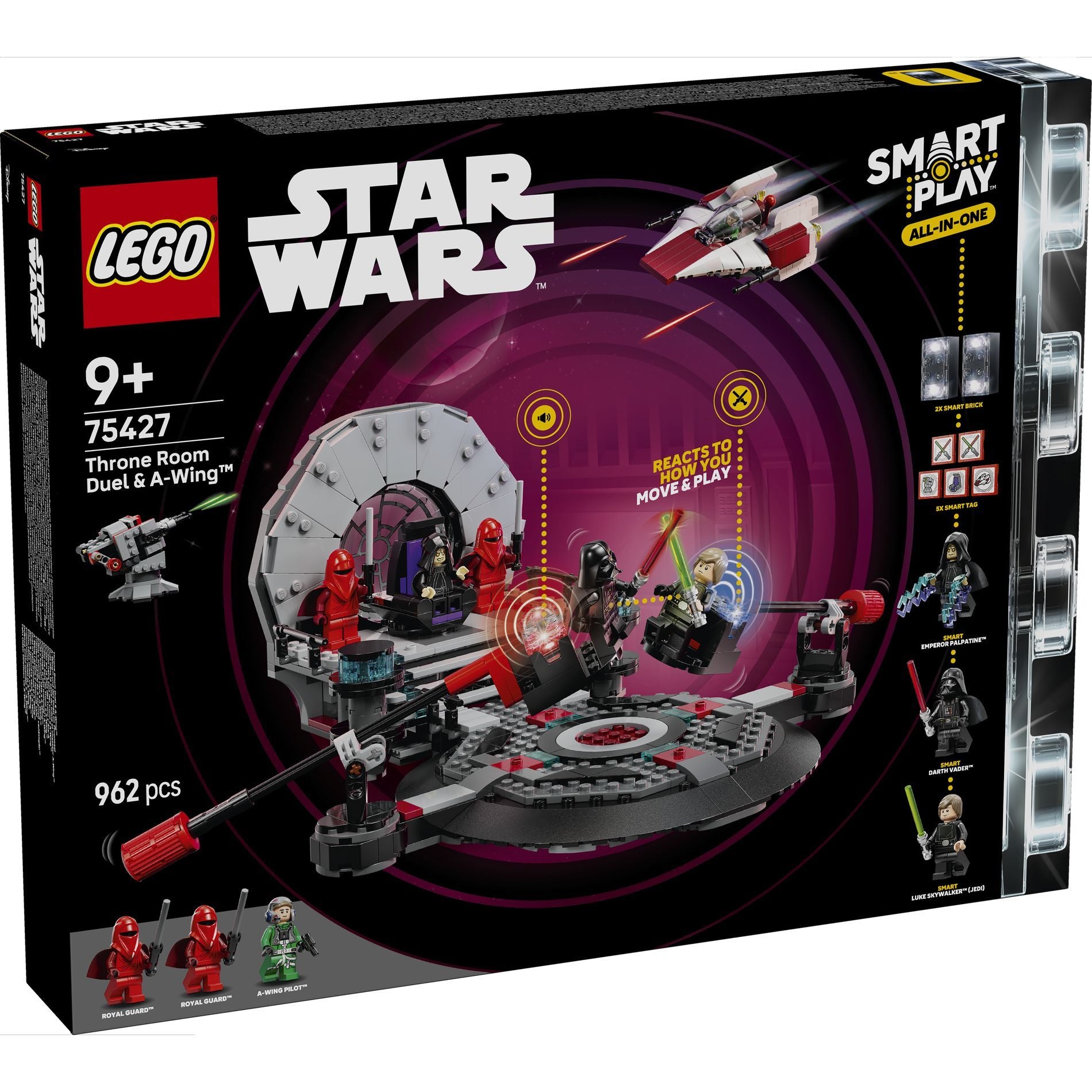LEGO 75427 Star Wars SMART Play: Throne Room Duel & A-Wing