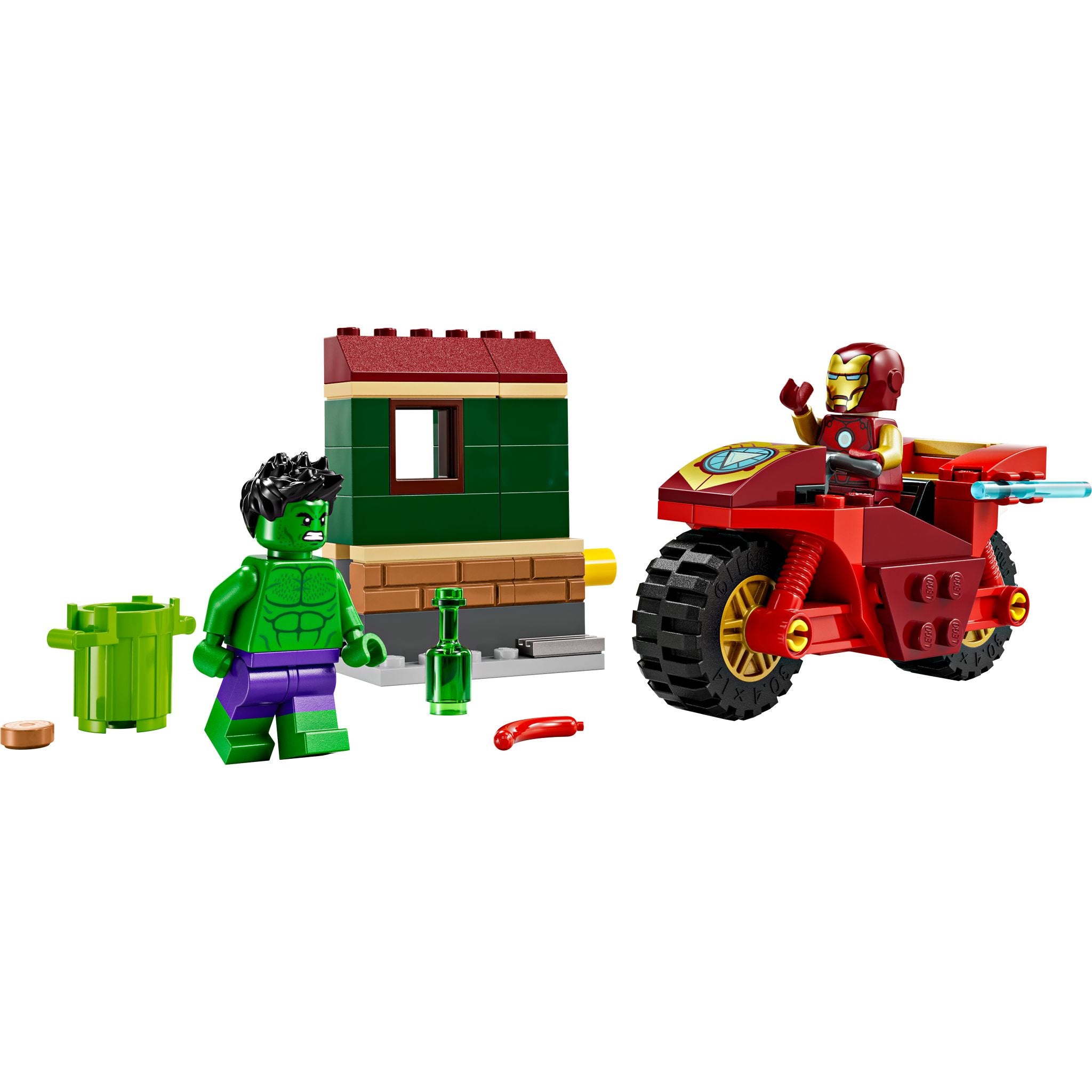 LEGO 76287 Marvel Super Heroes Iron Man With Bike And The Hulk