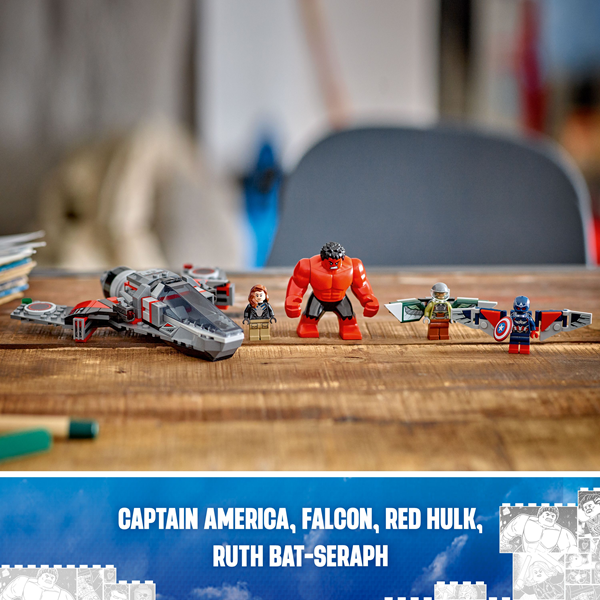 LEGO 76292 Super Heroes Captain America Vs. Red Hulk Battle