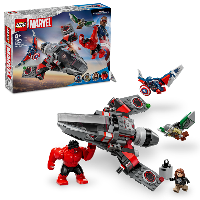 LEGO 76292 Super Heroes Captain America Vs. Red Hulk Battle