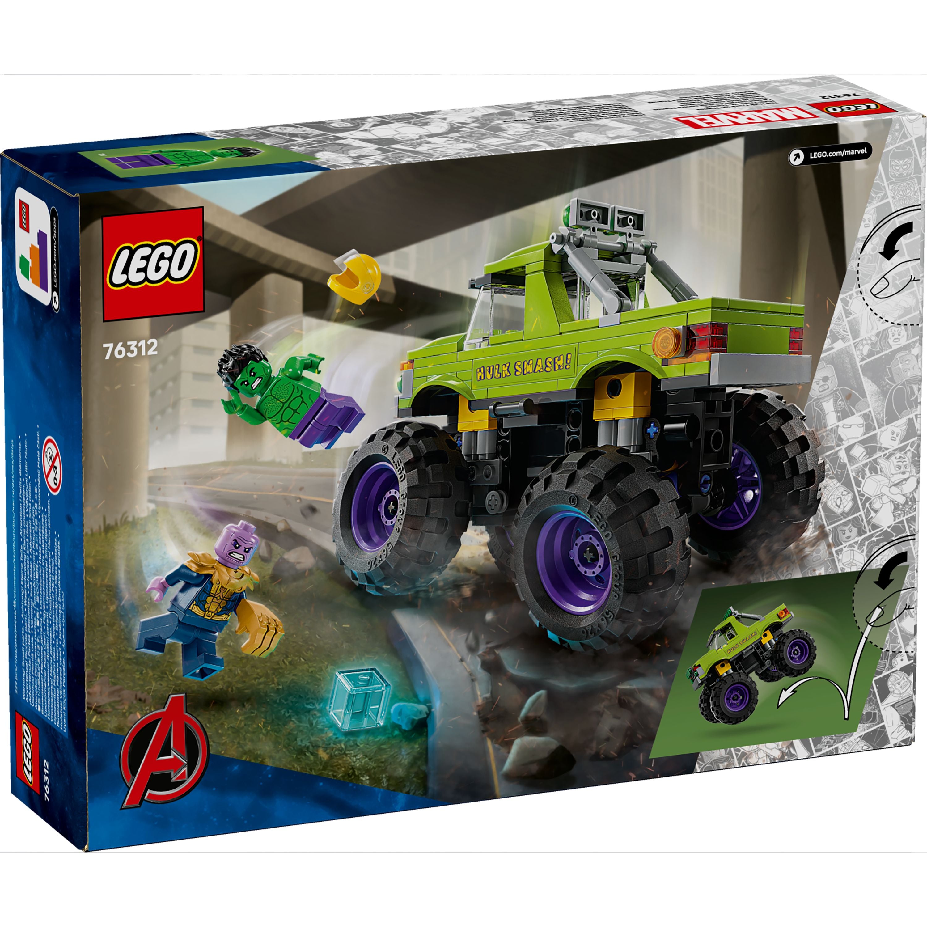 LEGO 76312 Super Heroes The Hulk Truck vs. Thanos