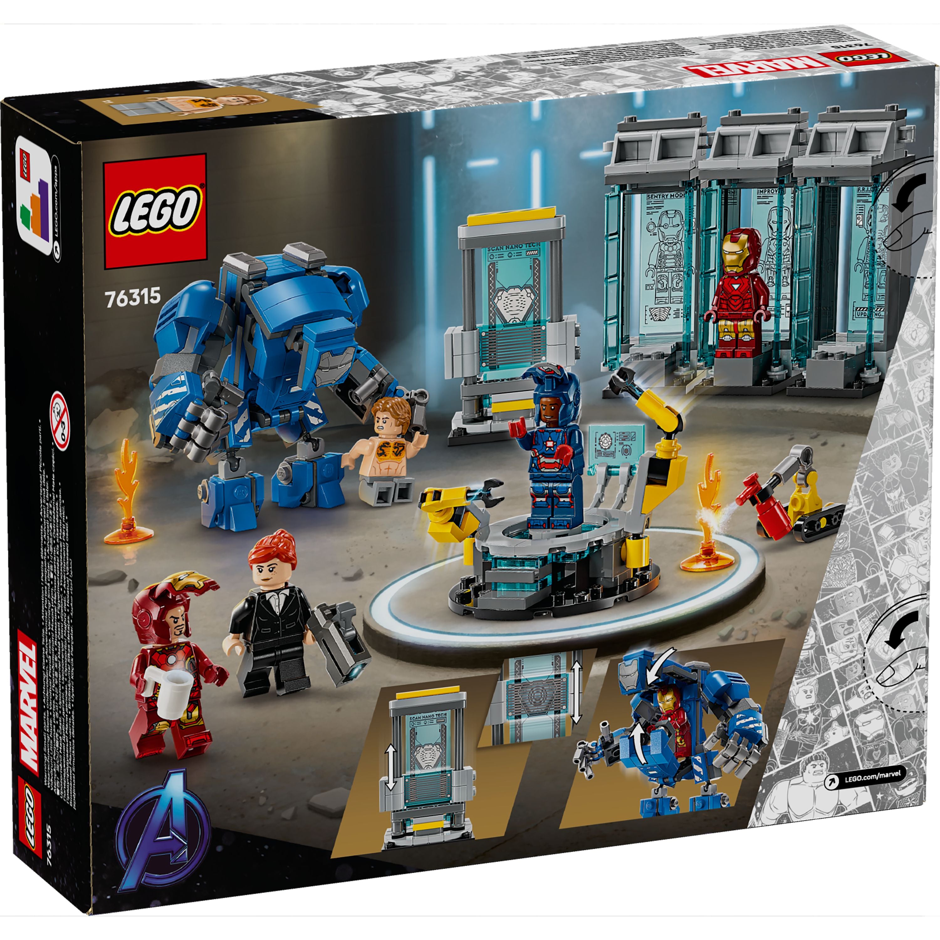 LEGO 76315 Super Heroes Iron Man’s Laboratory: Hall of Armor
