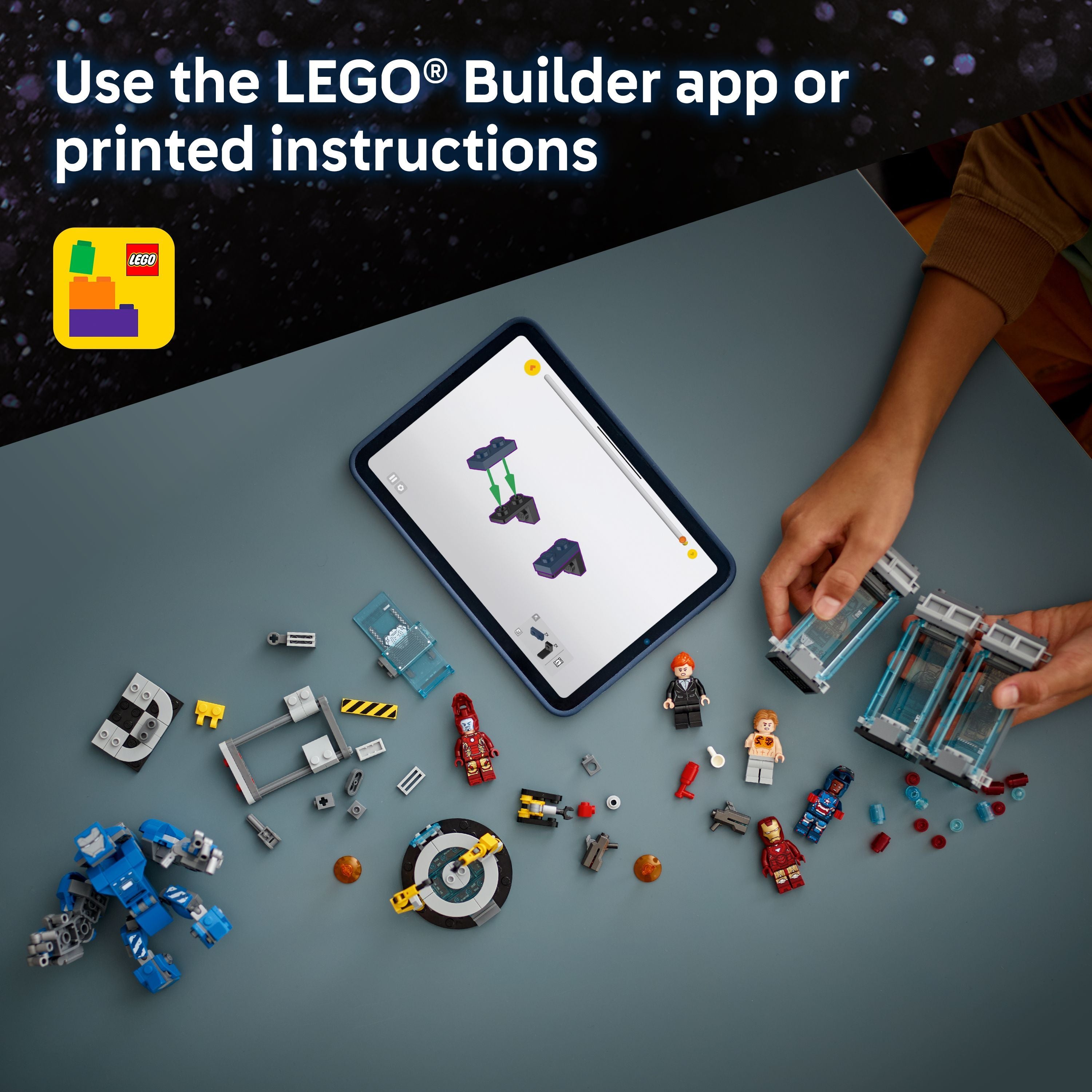 LEGO 76315 Super Heroes Iron Man’s Laboratory: Hall of Armor