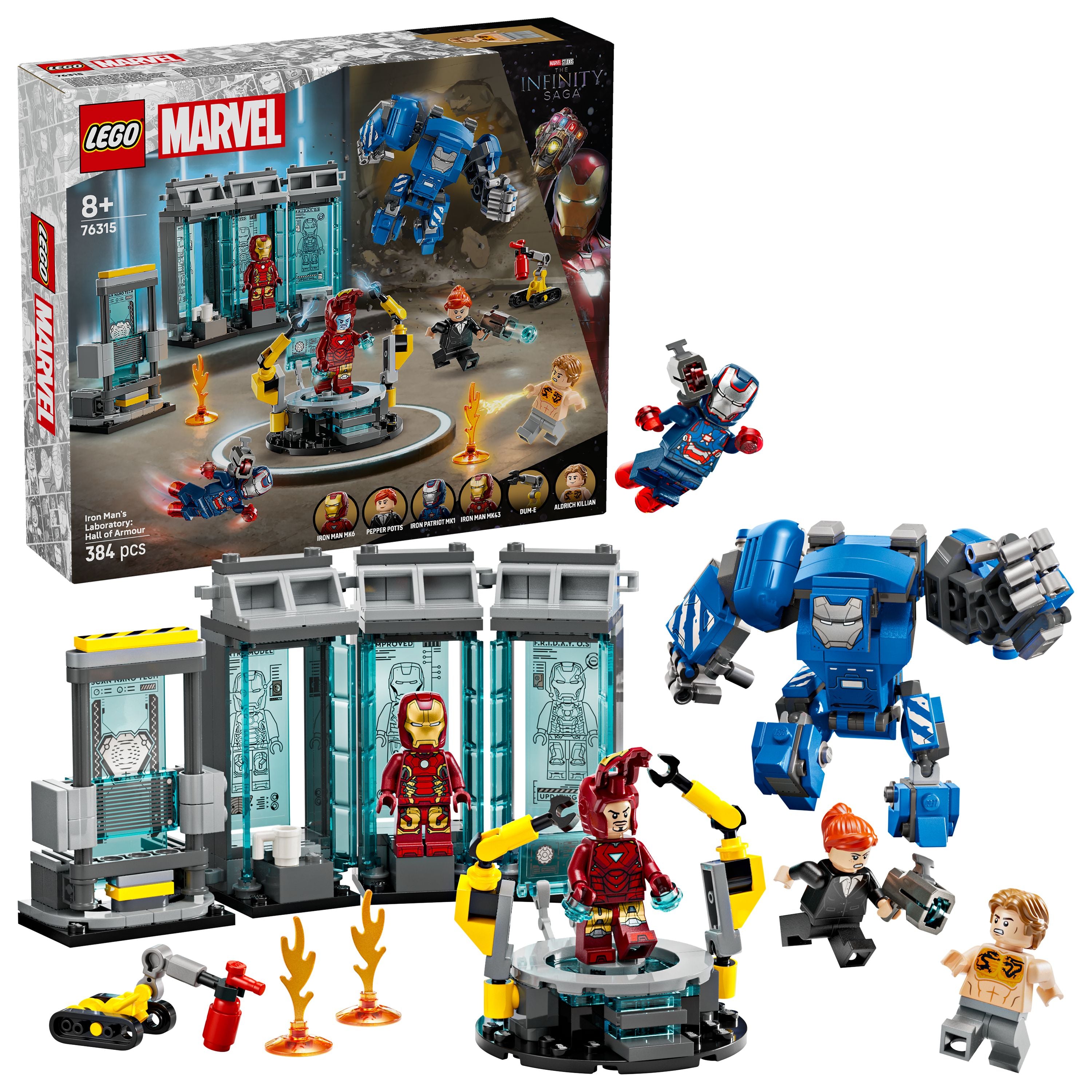 LEGO 76315 Super Heroes Iron Man’s Laboratory: Hall of Armor