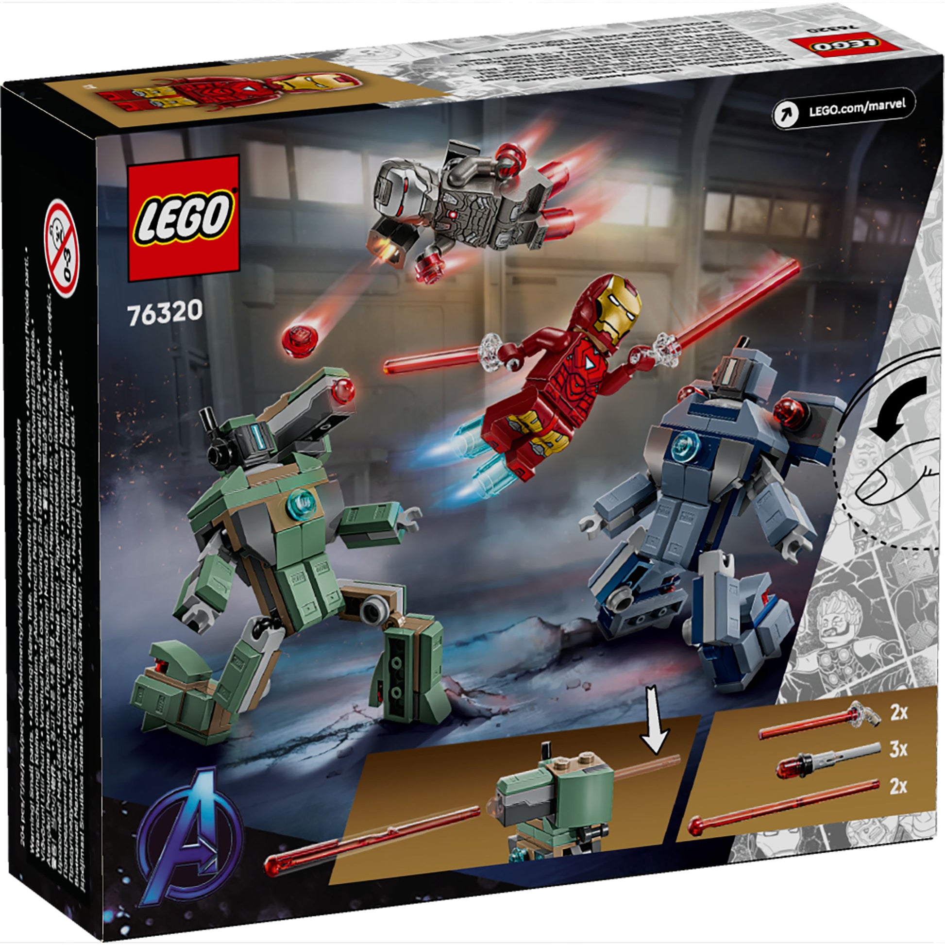 LEGO 76320 Marvel Iron Man & War Machine vs. Hammer Drones - Toyworld Australia