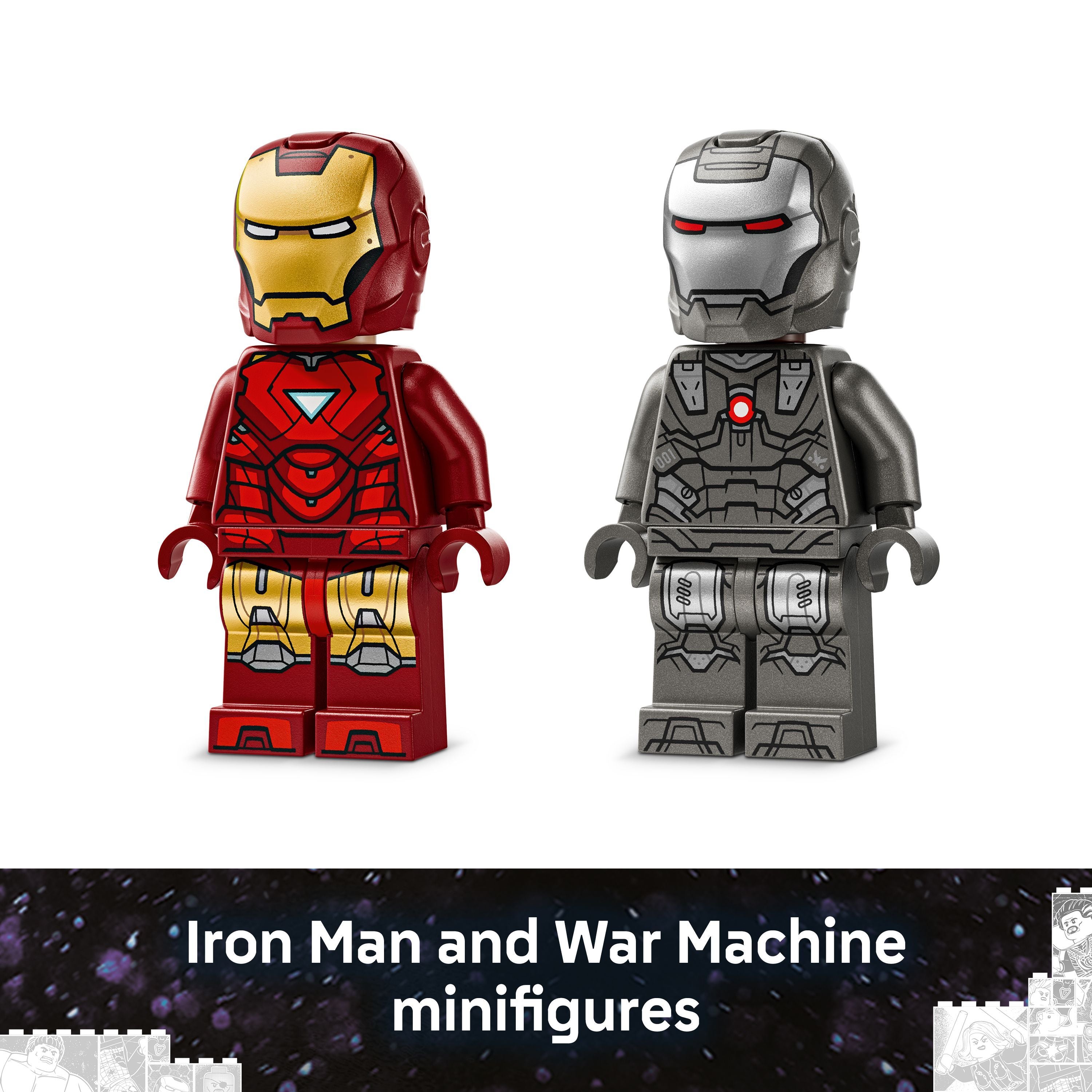 LEGO 76320 Marvel Iron Man & War Machine vs. Hammer Drones - Toyworld Australia