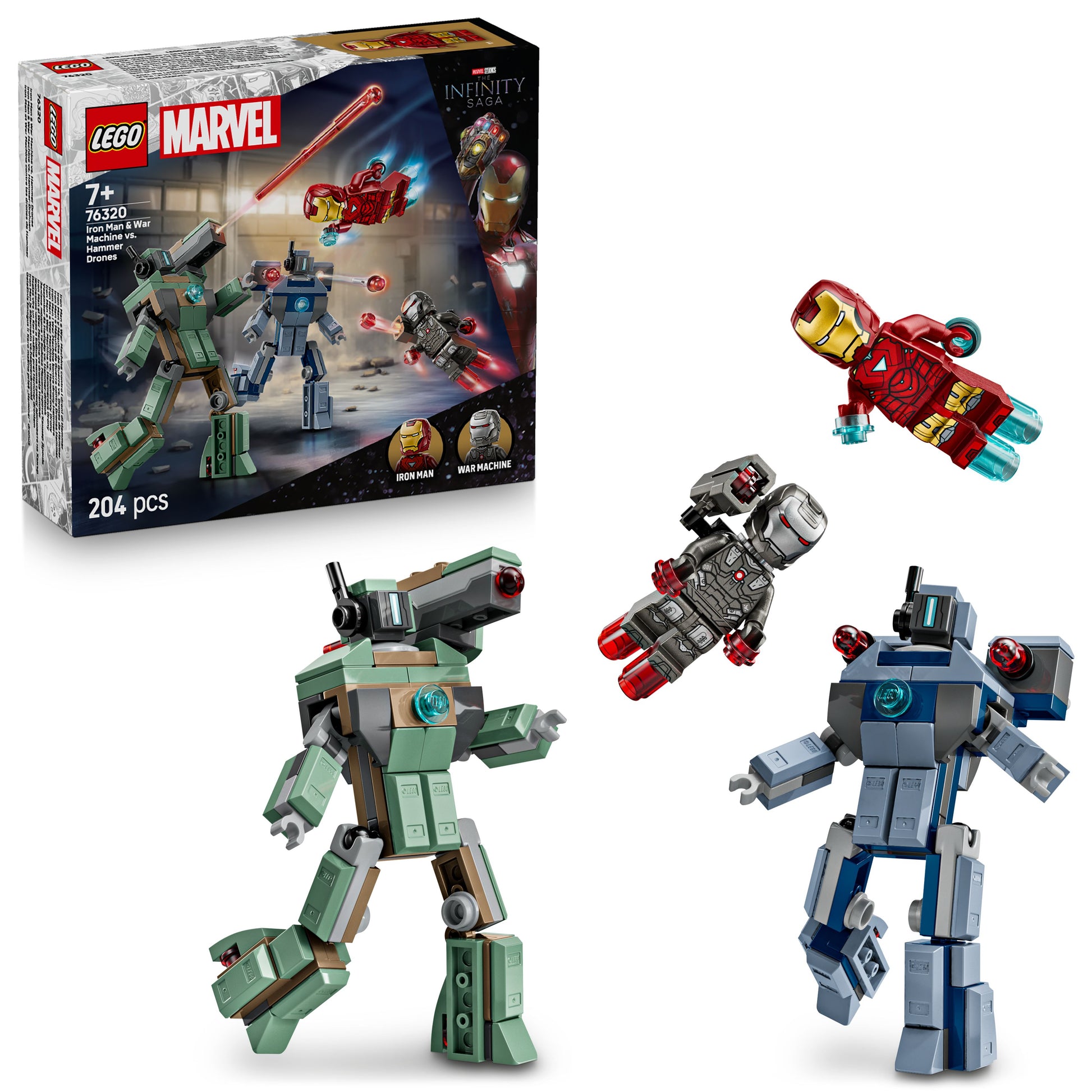 LEGO 76320 Marvel Iron Man & War Machine vs. Hammer Drones - Toyworld Australia