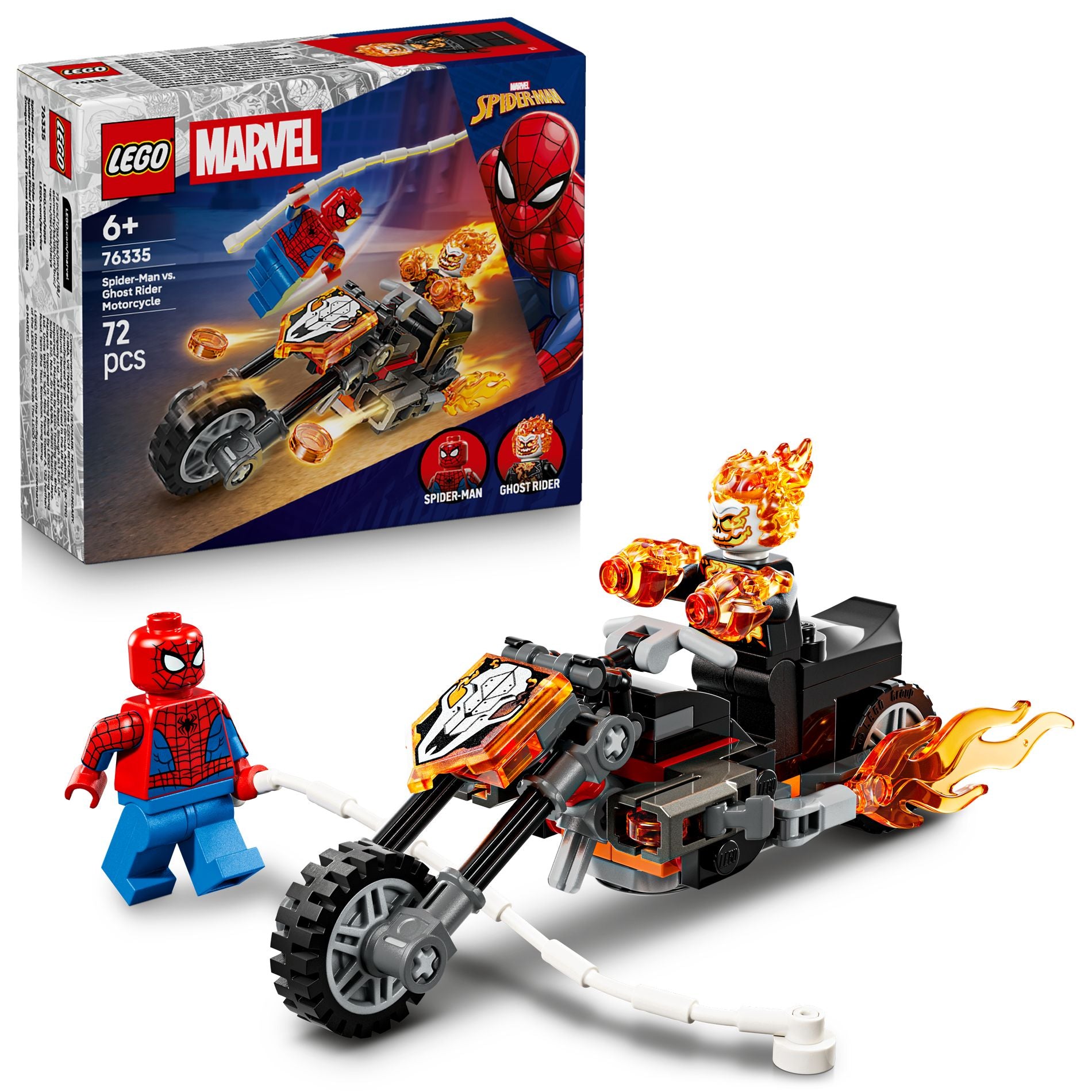 LEGO 76335 Super Heroes Marvel Spider-Man vs. Ghost Rider Motorcycle - Toyworld Australia