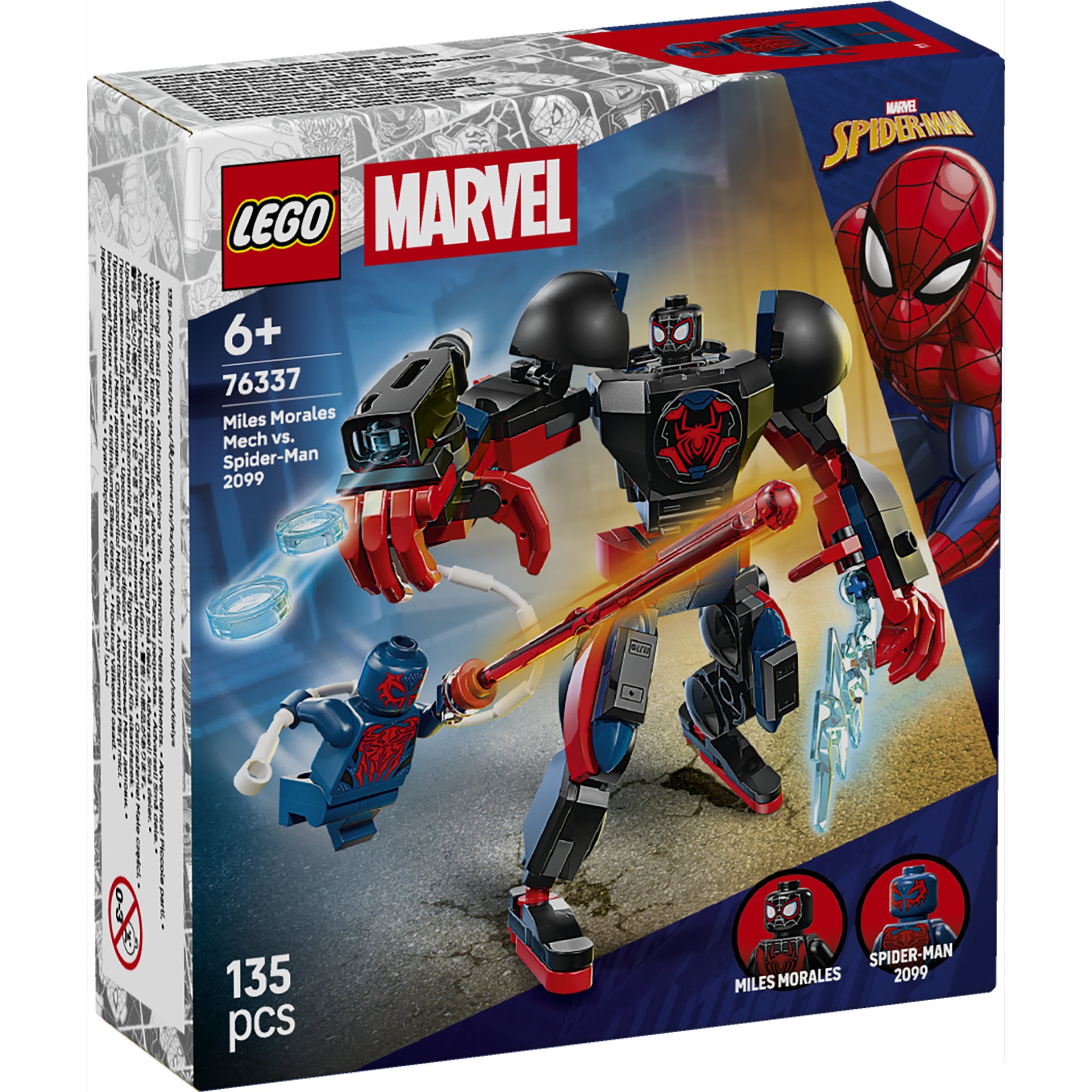 LEGO 76337 Marvel Super Heroes Miles Morales Mech vs. Spider-Man 2099 - Toyworld Australia