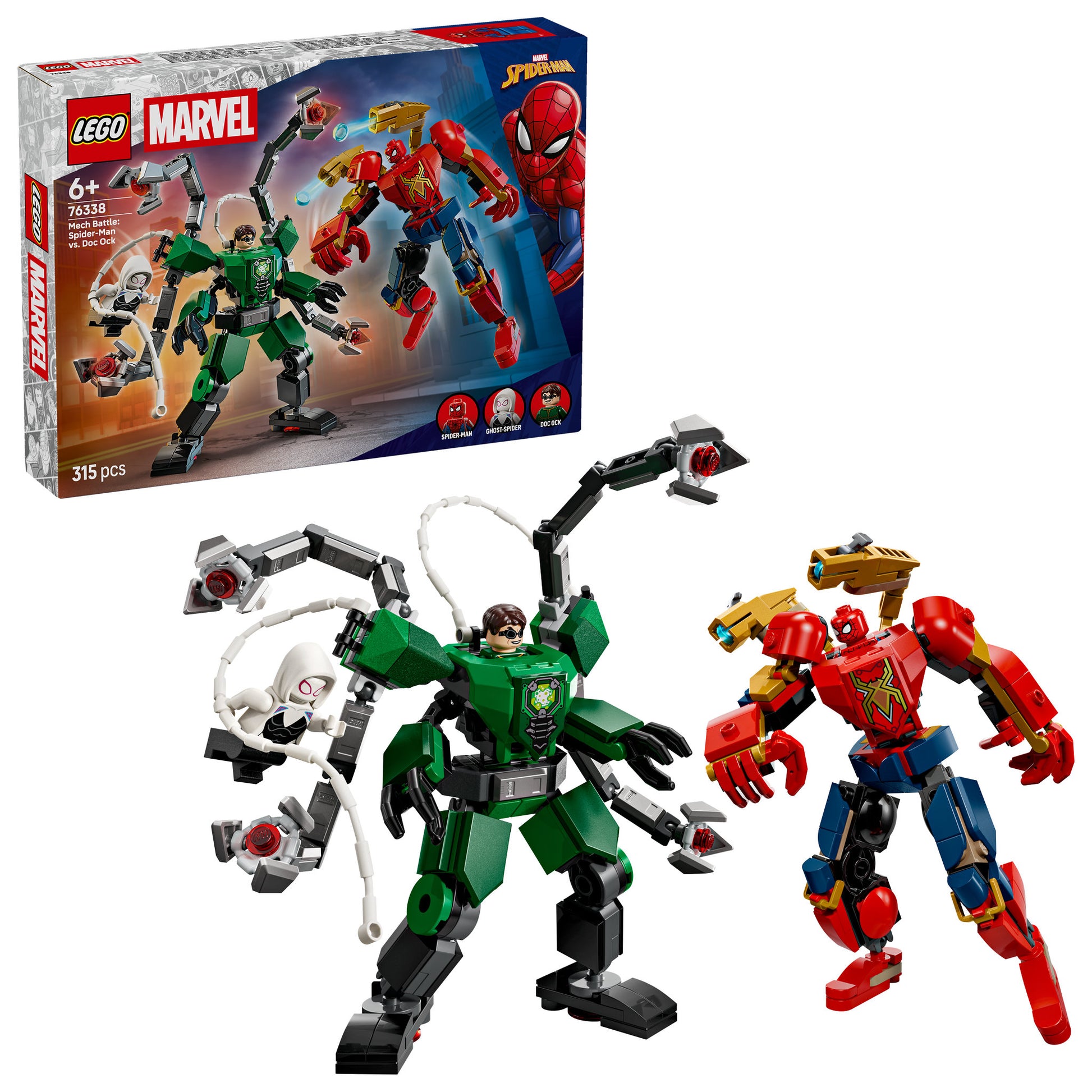 LEGO 76338 Marvel Super Heroes Mech Battle: Spider-Man vs. Doc Ock - Toyworld Australia