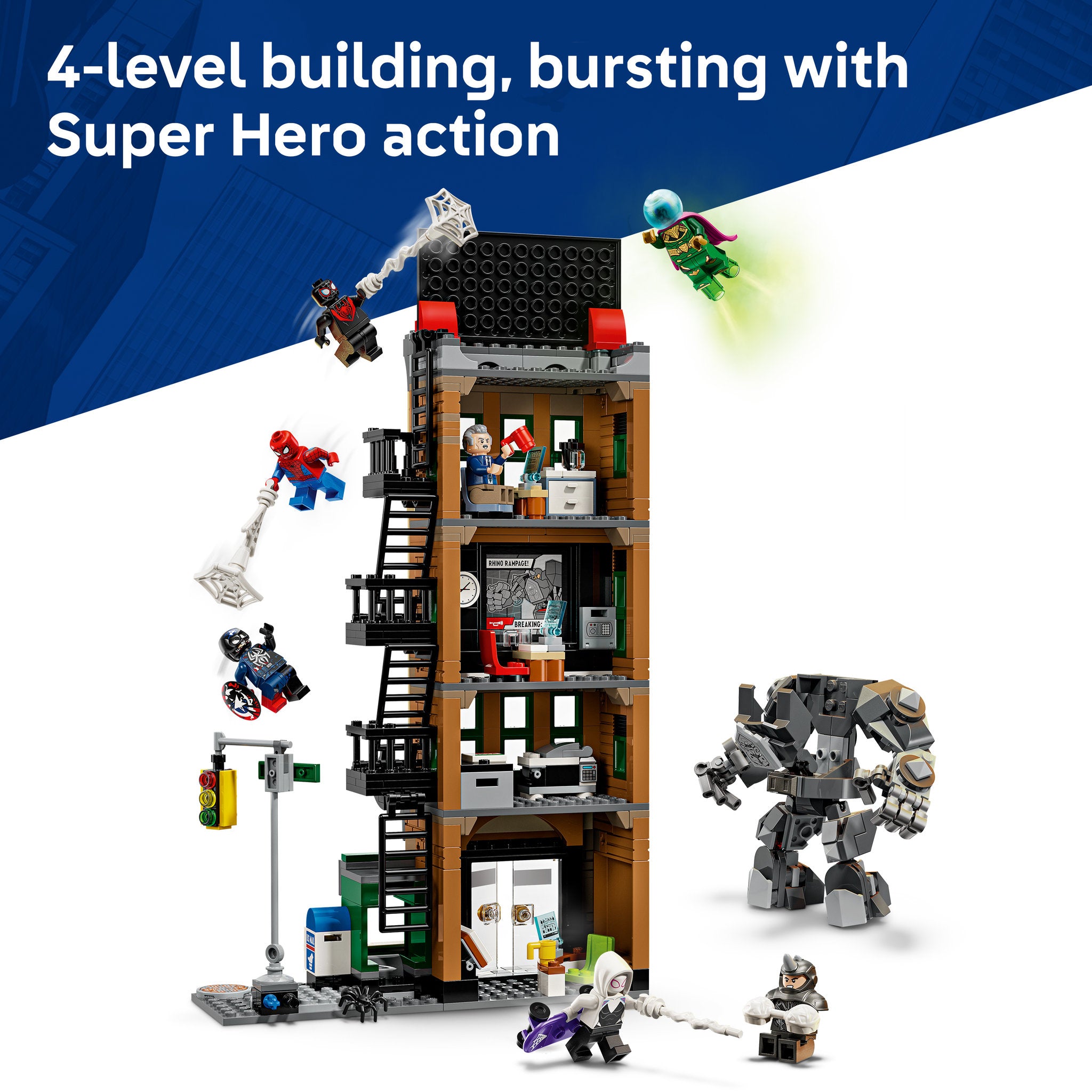 LEGO 76342 Super Heroes Marvel Spider-Man vs. Mysterio: The Daily Bugle