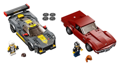 LEGO 76903 SPEED CHAMPIONS CHEVROLET CORVETTE C8.R RACE CAR AND 1968 CHEVROLET CORVETTE
