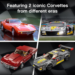 LEGO 76903 SPEED CHAMPIONS CHEVROLET CORVETTE C8.R RACE CAR AND 1968 CHEVROLET CORVETTE
