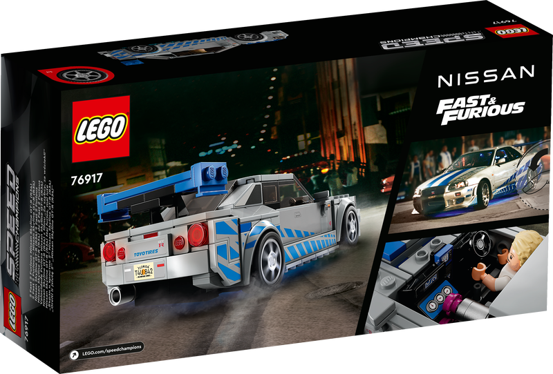 LEGO 76917 Speed Champions 2 Fast 2 Furious Nissan Skyline GT-R (R34)