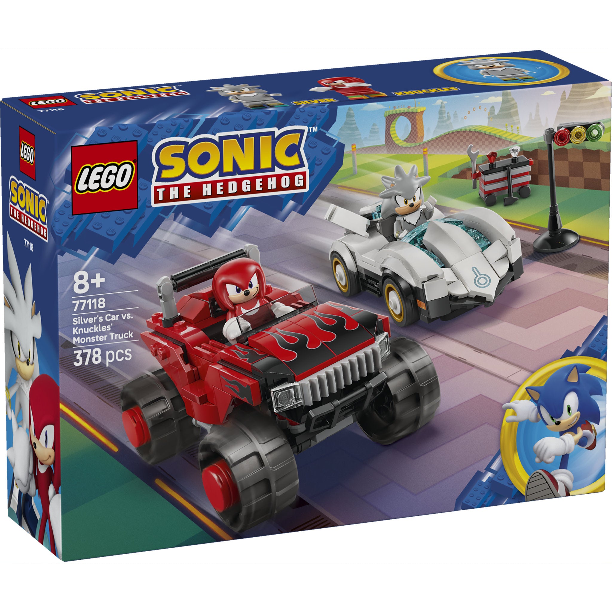 LEGO 77118 Sonic The Hedgehog Silver's Car vs. Knuckles' Monster Truck
