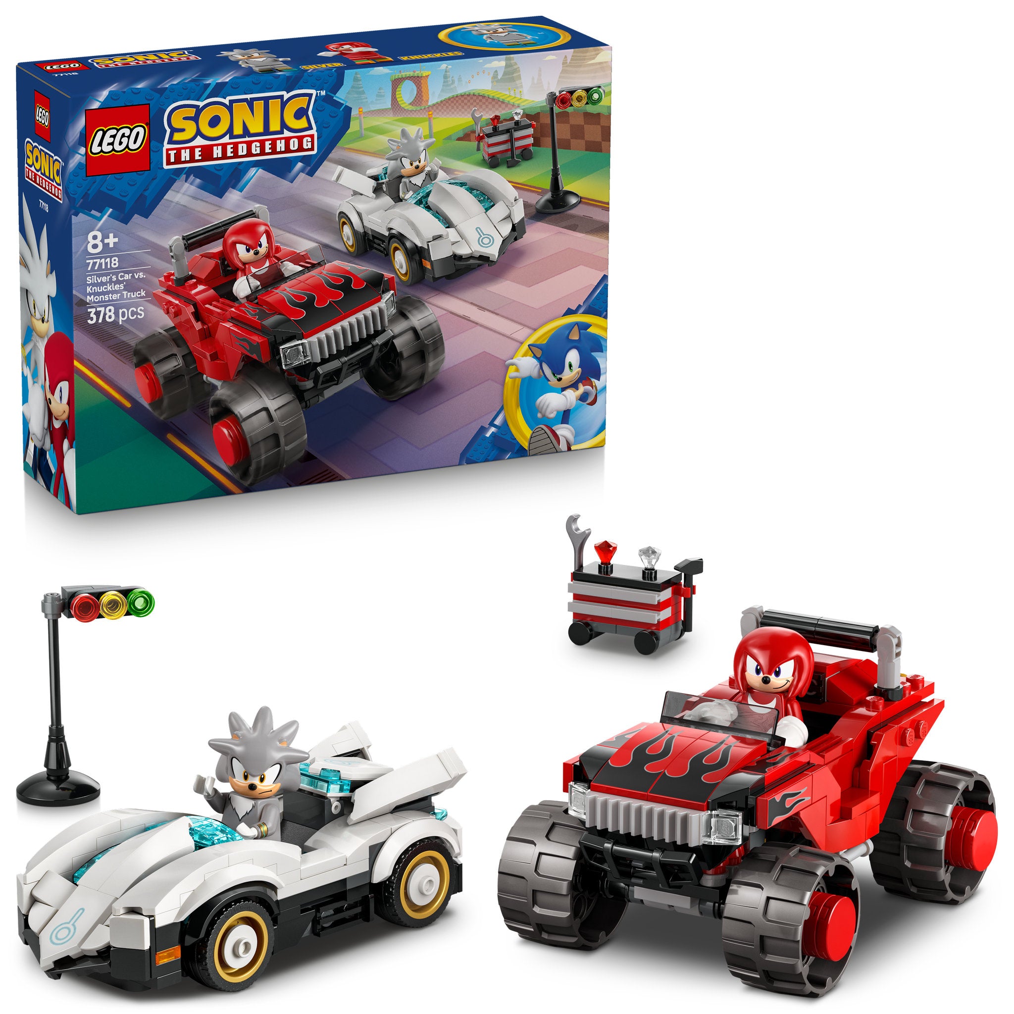 LEGO 77118 Sonic The Hedgehog Silver's Car vs. Knuckles' Monster Truck