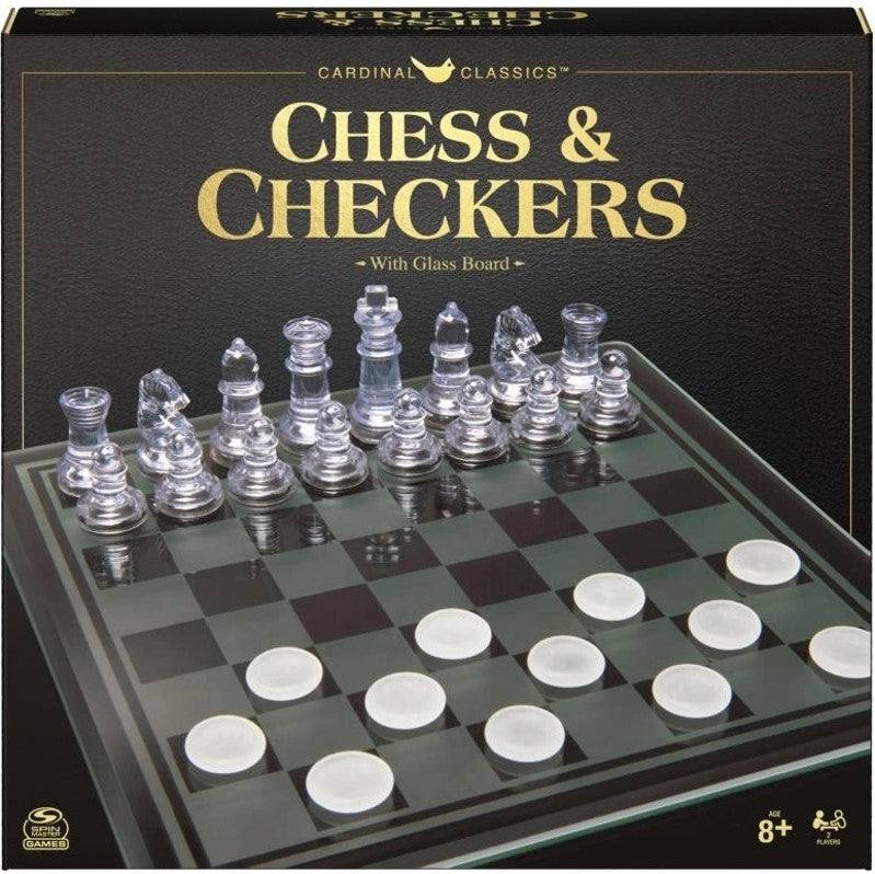 Cardinal Chess Cardinal Classics Chess & Checkers With Glass Board – Toyworld Australia