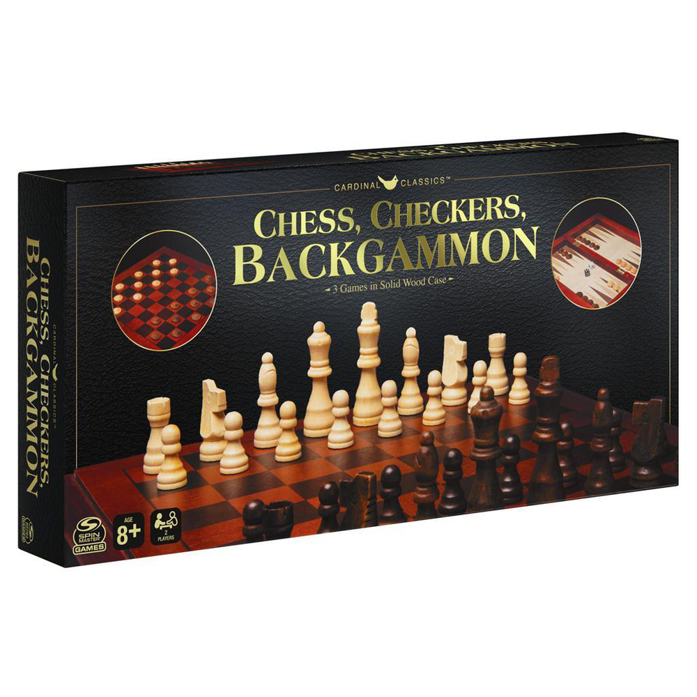 Cardinal Chess Cardinal Classics Chess, Checkers & Backgammon 3 In 1 Games – Toyworld ...