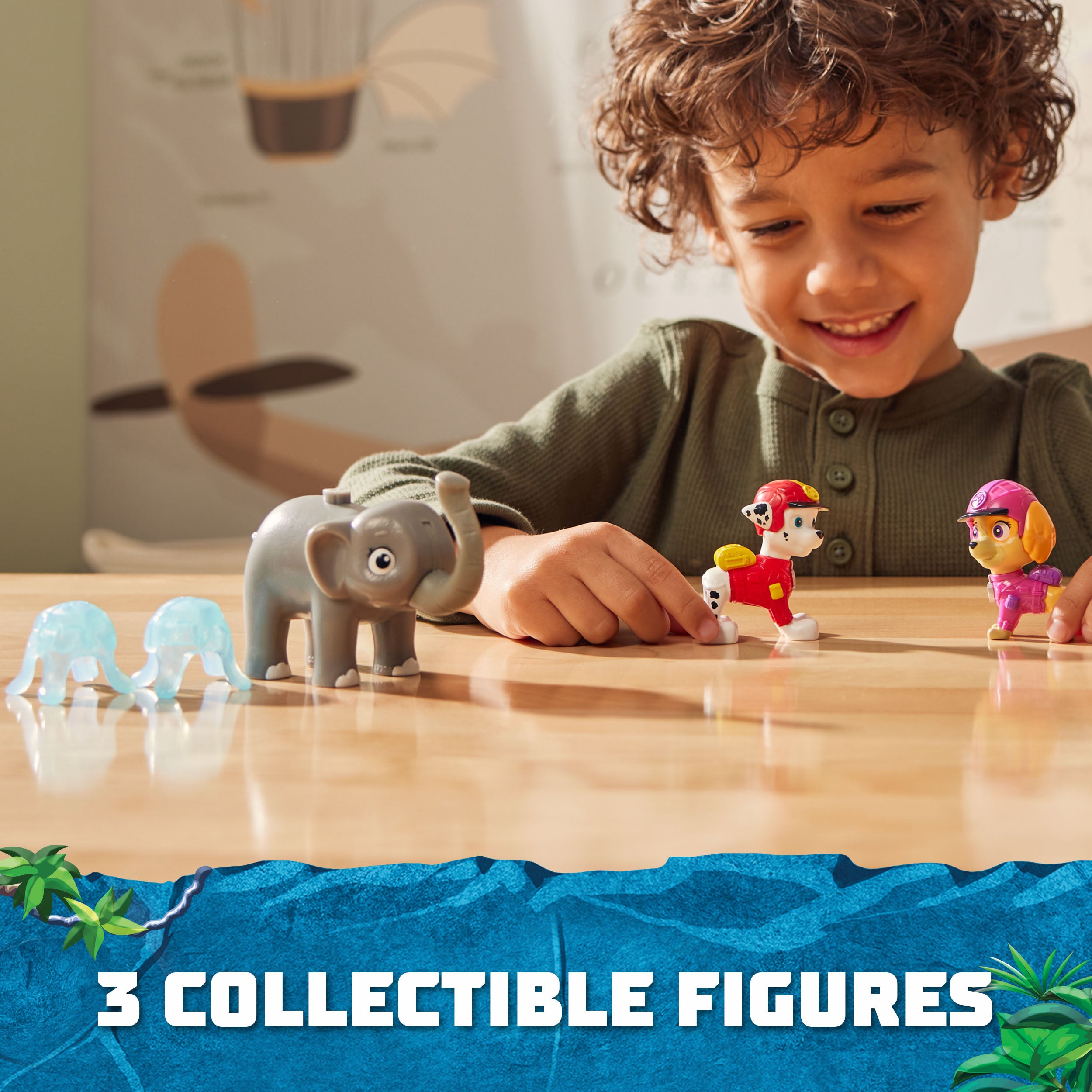 PAW Patrol Jungle Hero Pups Figure Set - Marshall, Skye & Elephant
