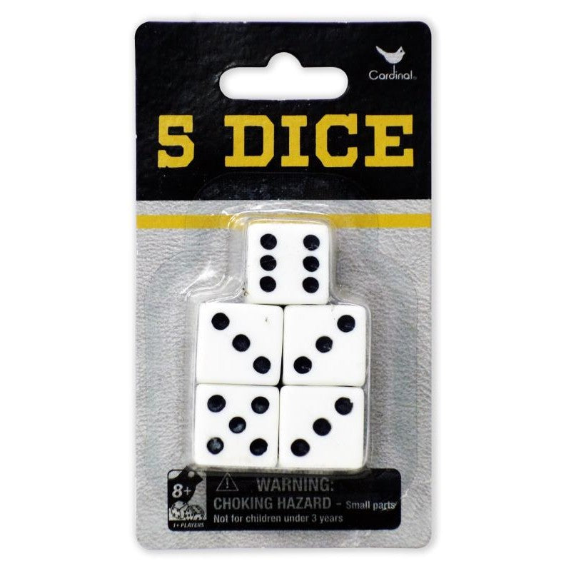Classic Games Pack Of 5 Dice