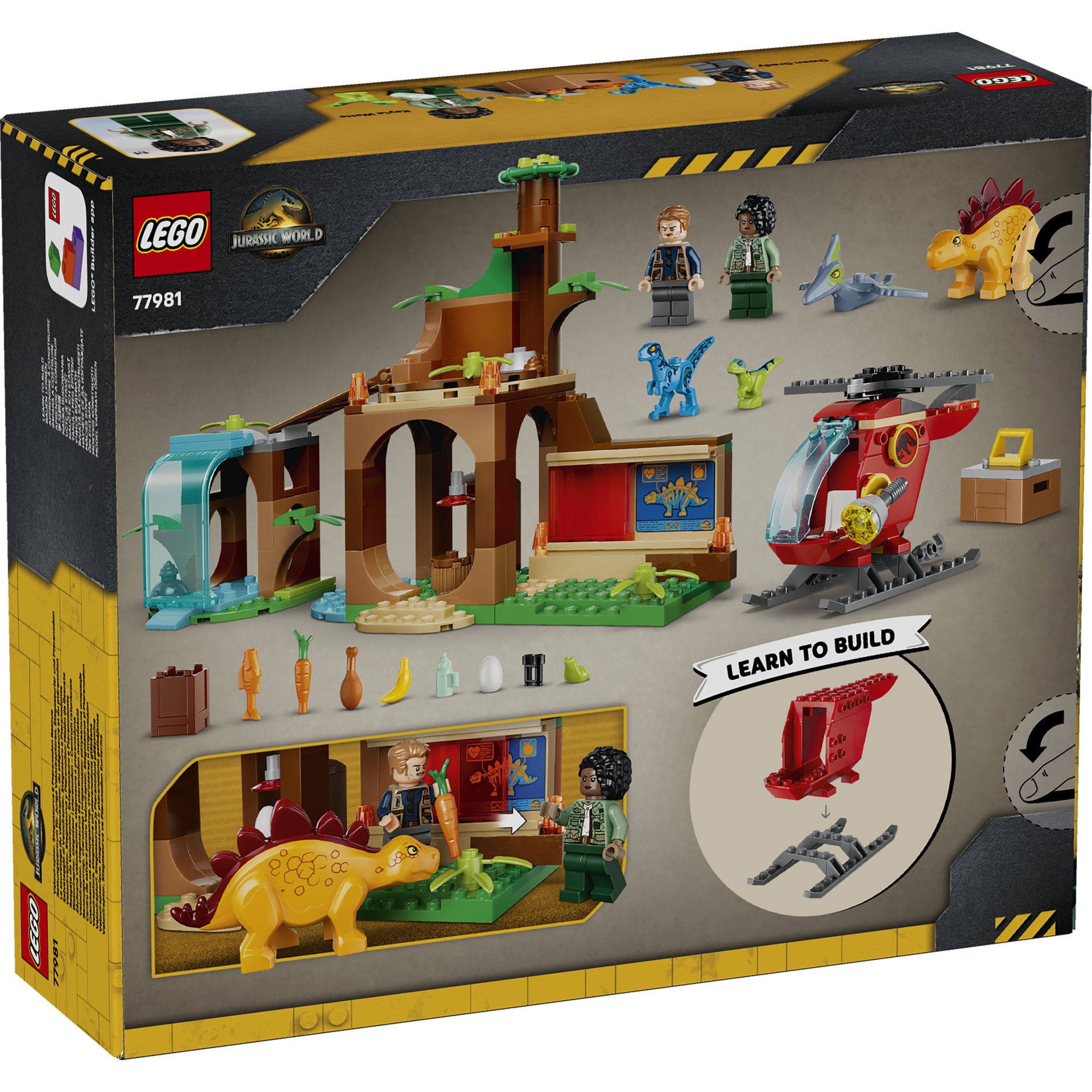 LEGO 77981 Jurassic World Velociraptor, Stegosaurus & Pteranodon Rescue