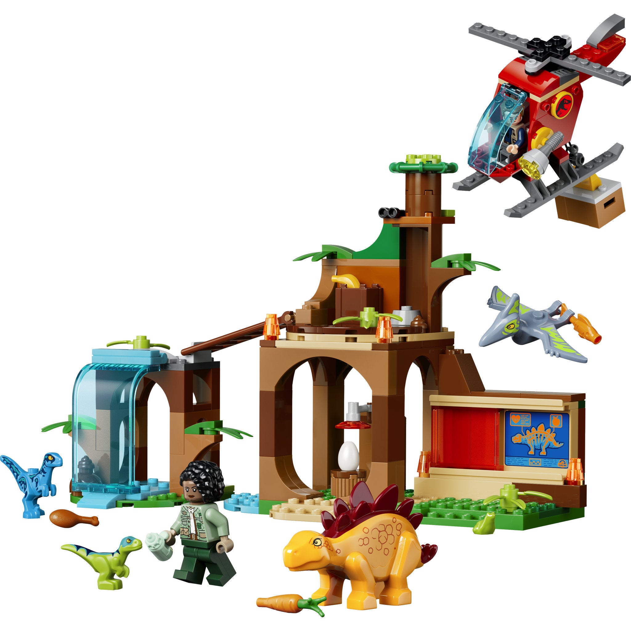 LEGO 77981 Jurassic World Velociraptor, Stegosaurus & Pteranodon Rescue