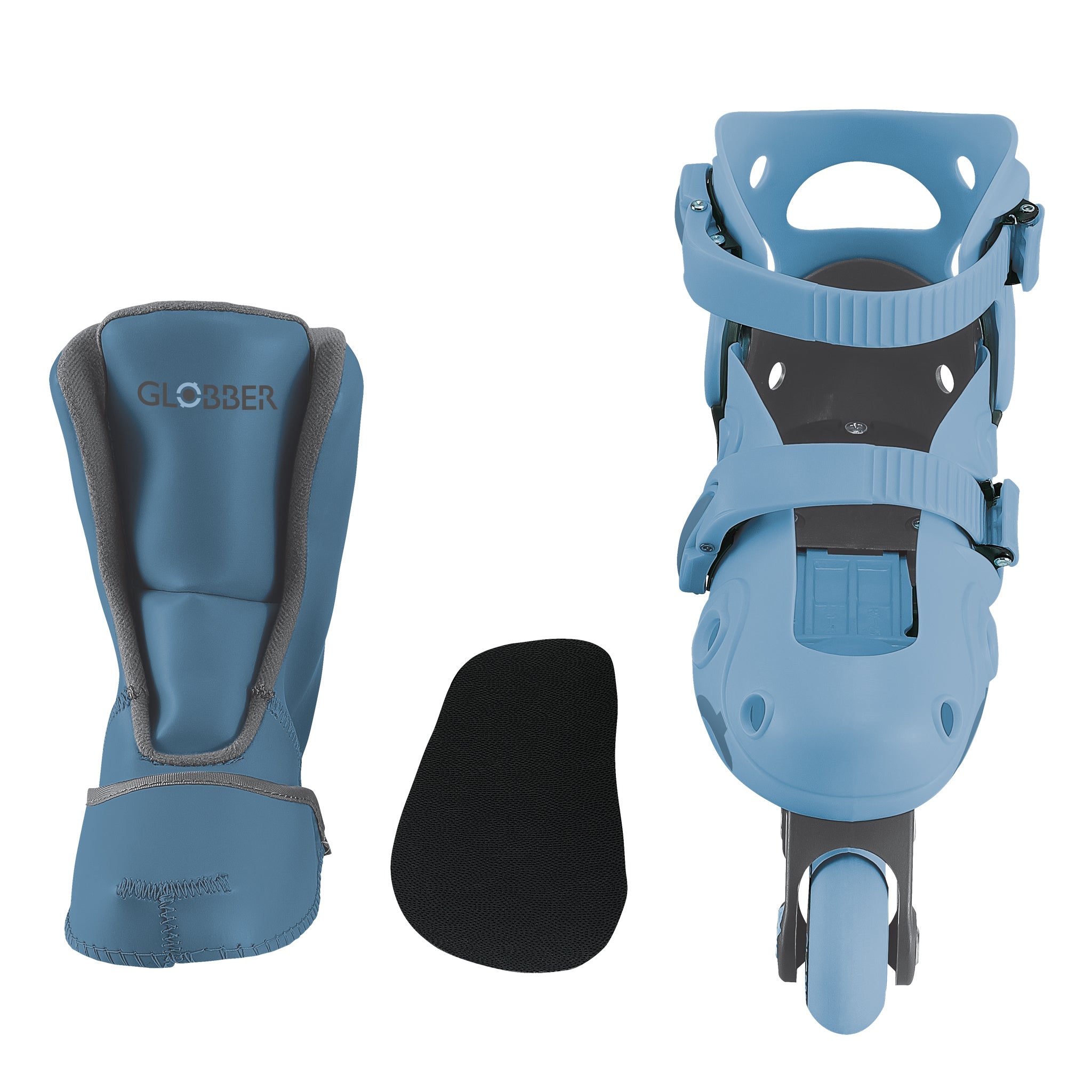 Globber Learning Inline Skates 2 In 1 Size M/L - Ash Blue