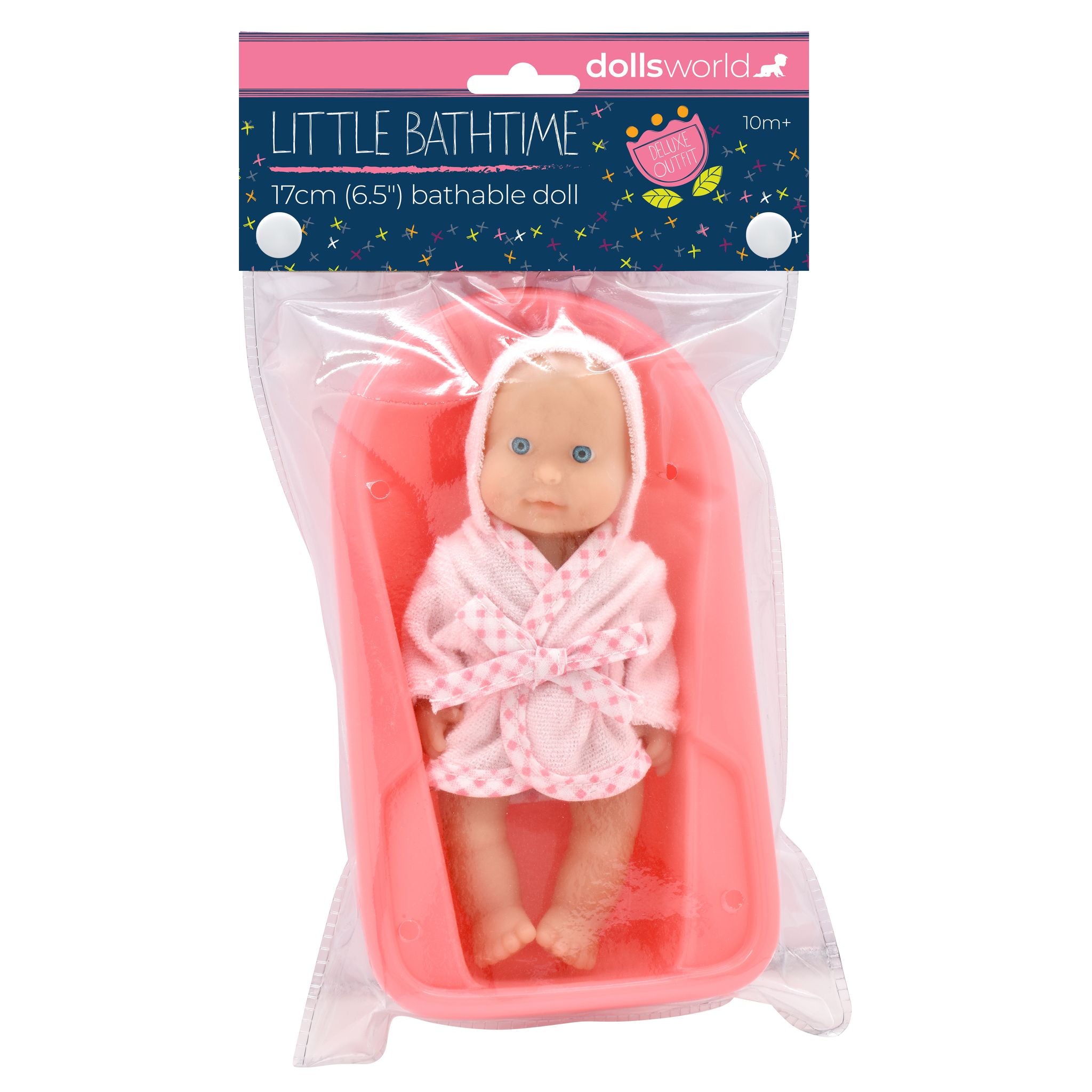 Dolls World Little Bathtime Doll & Bath Assorted Styles