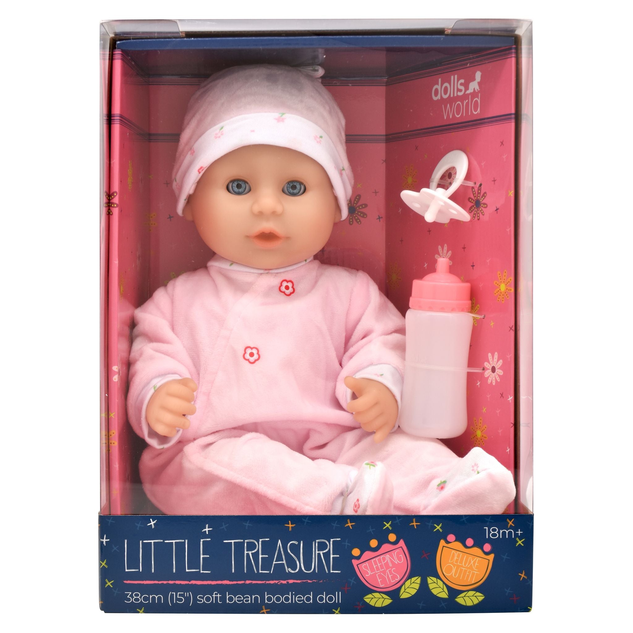 Dolls World Little Treasure Baby Doll - Pink Outfit