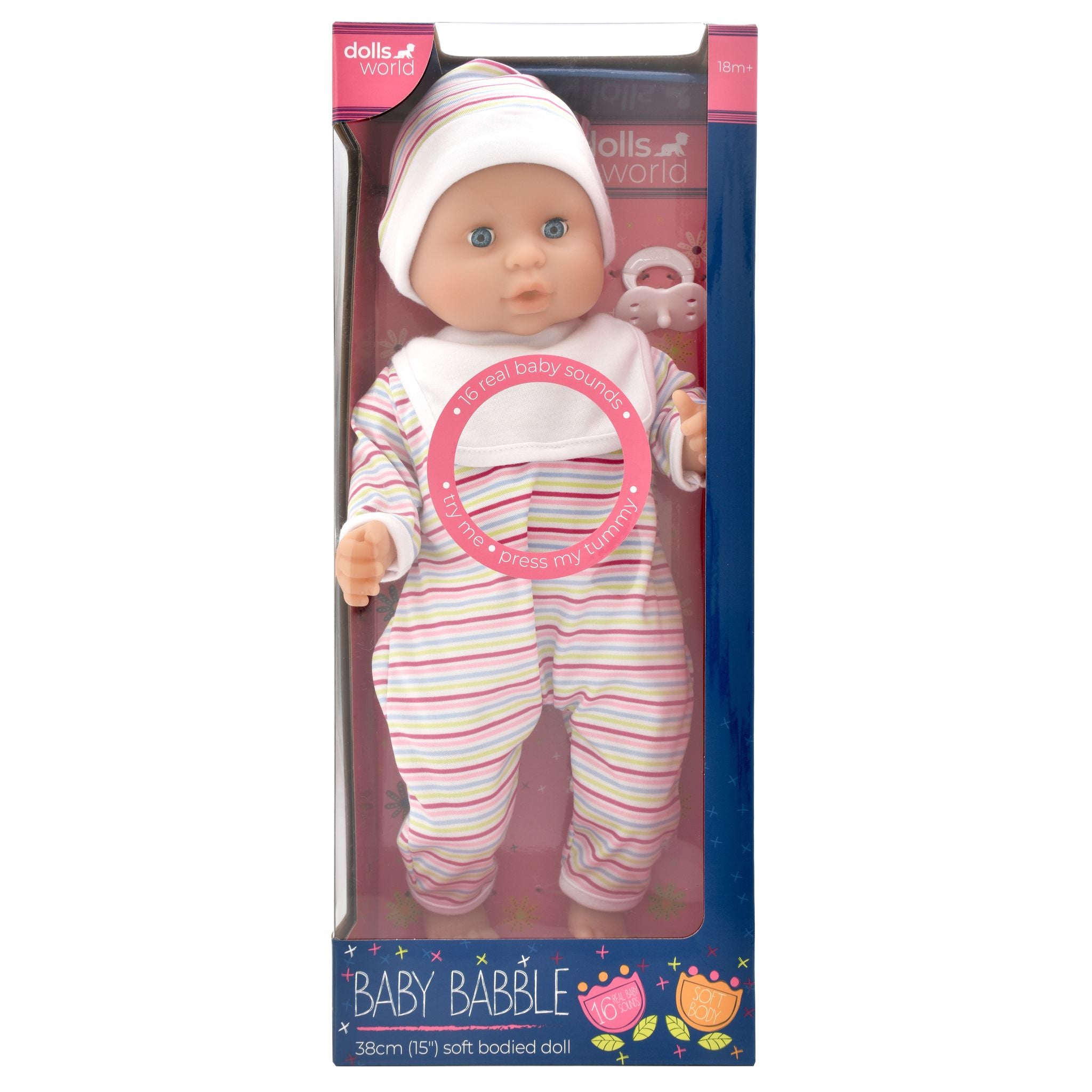 Dolls World Baby Babble Doll With Sound Effects