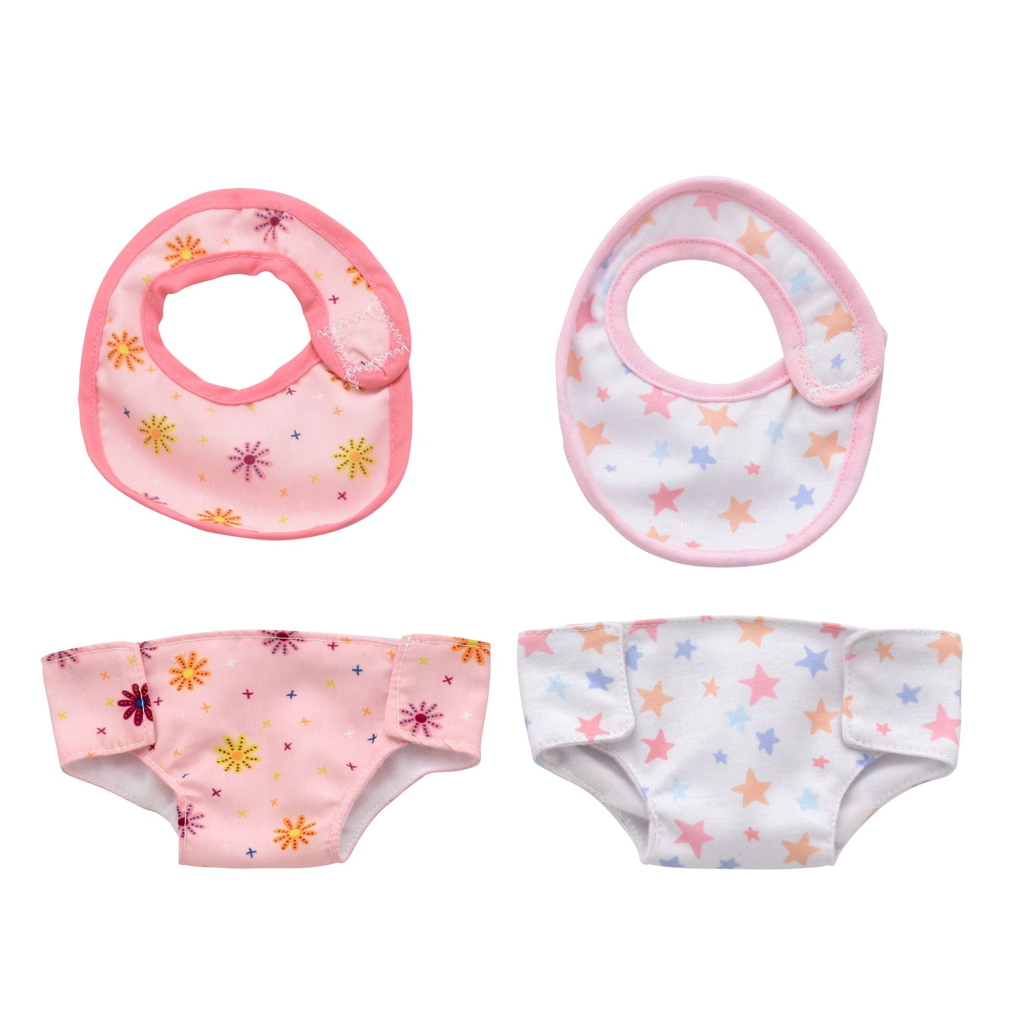 Dolls World Bibs & Nappies Set
