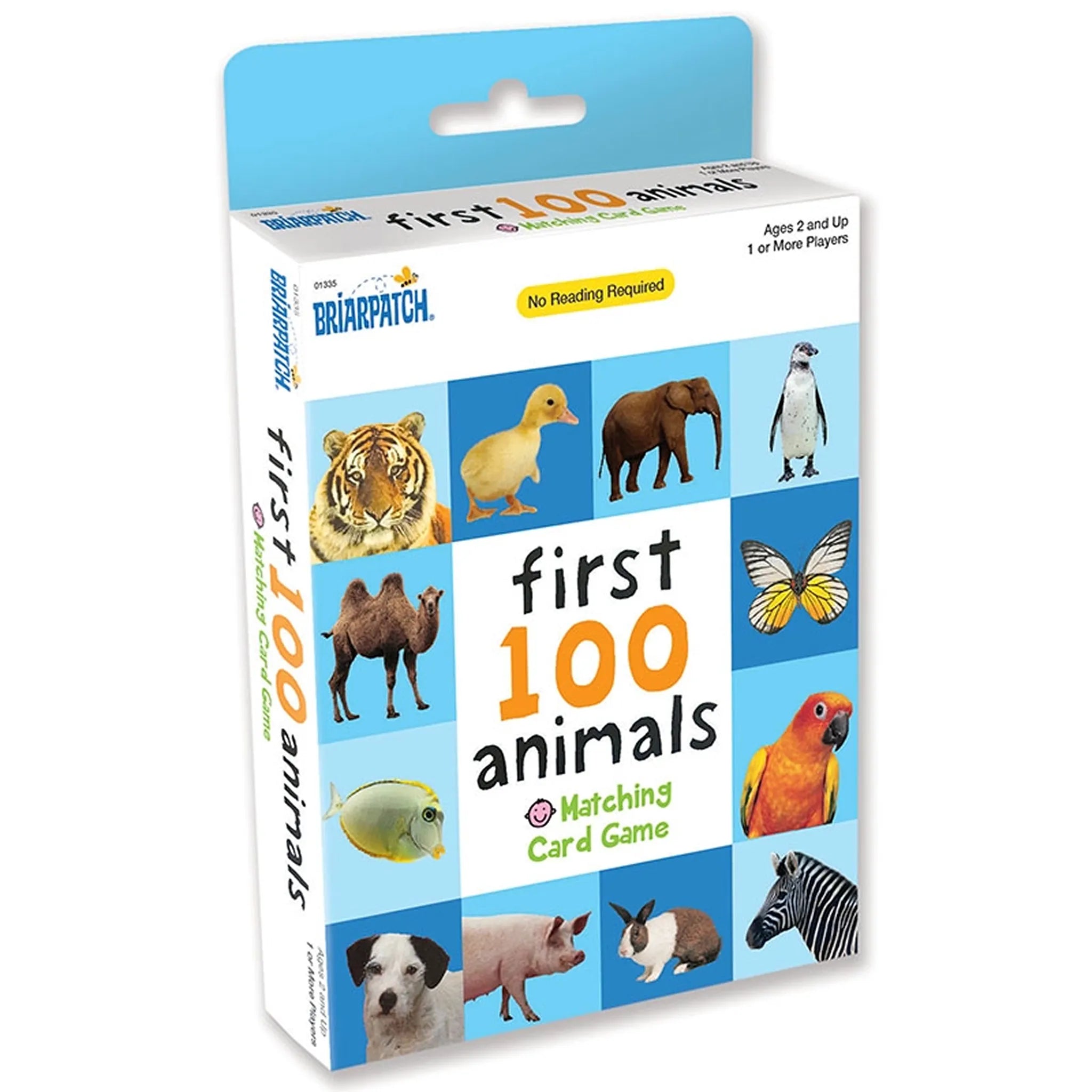 First 100 Matching Card Game - Animals