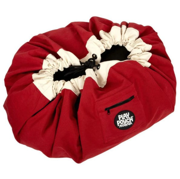 The Original Play Pouch Toy Storage Bag & Play Mat Rocket Red