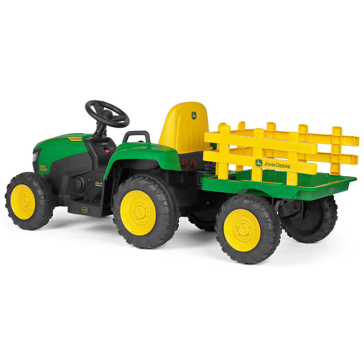 John Deere 12V Farm Power Tractor With Remote
