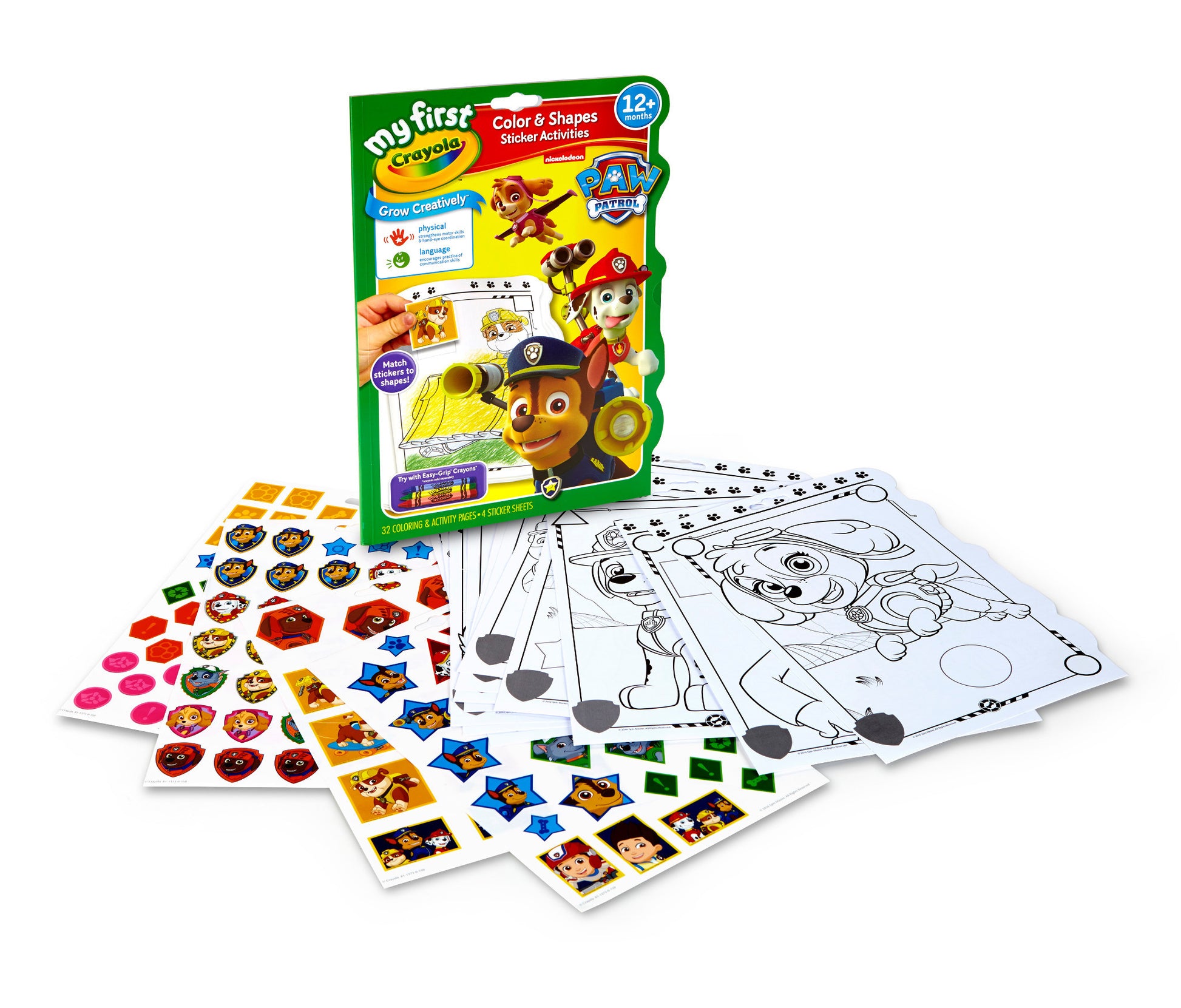 Crayola PAW Patrol My First Colour & Shapes Sticker Activity Book - Toyworld Australia