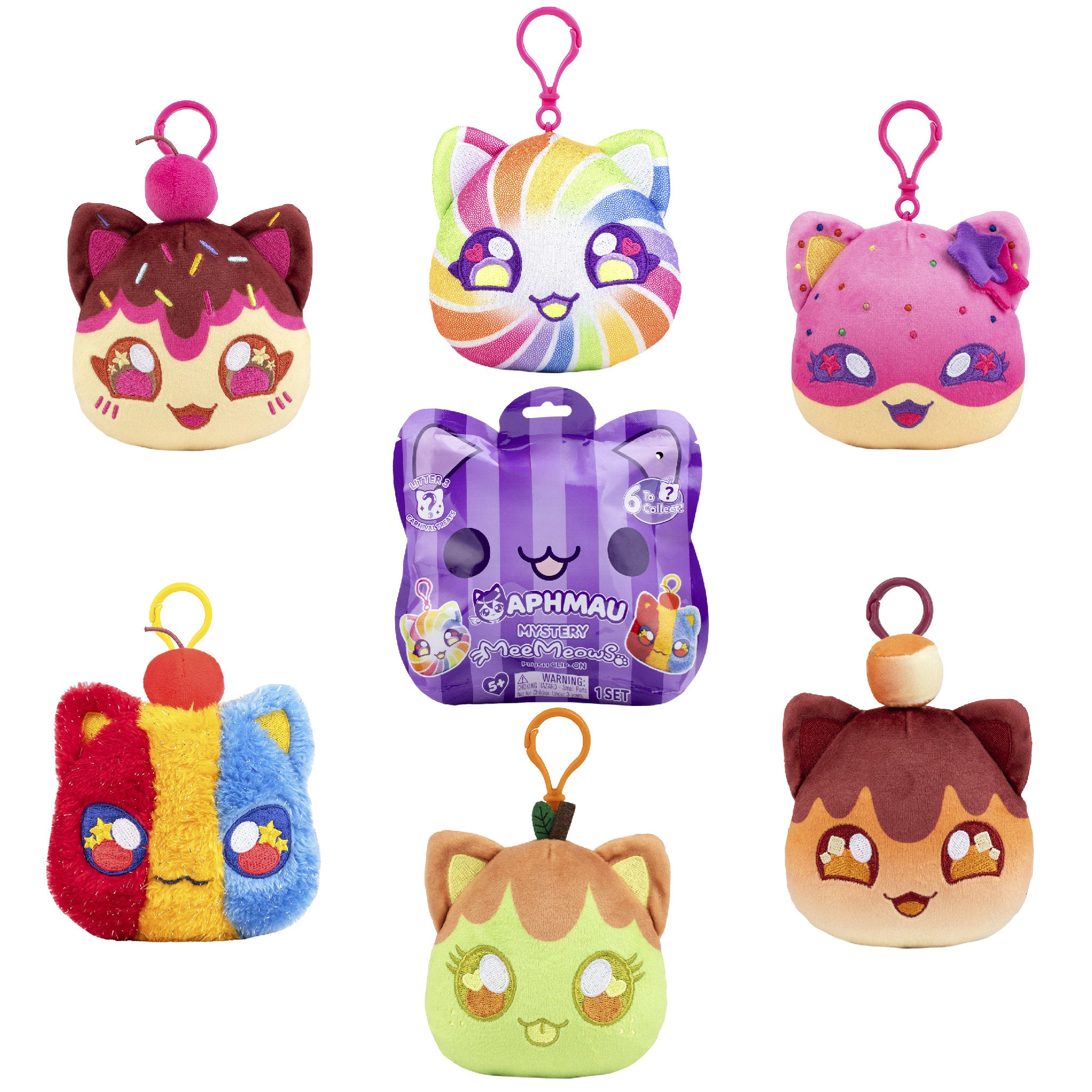 Aphmau Mystery MeeMeow Plush Clip-Ons Series 3 - Carnival Treats Blind Bag