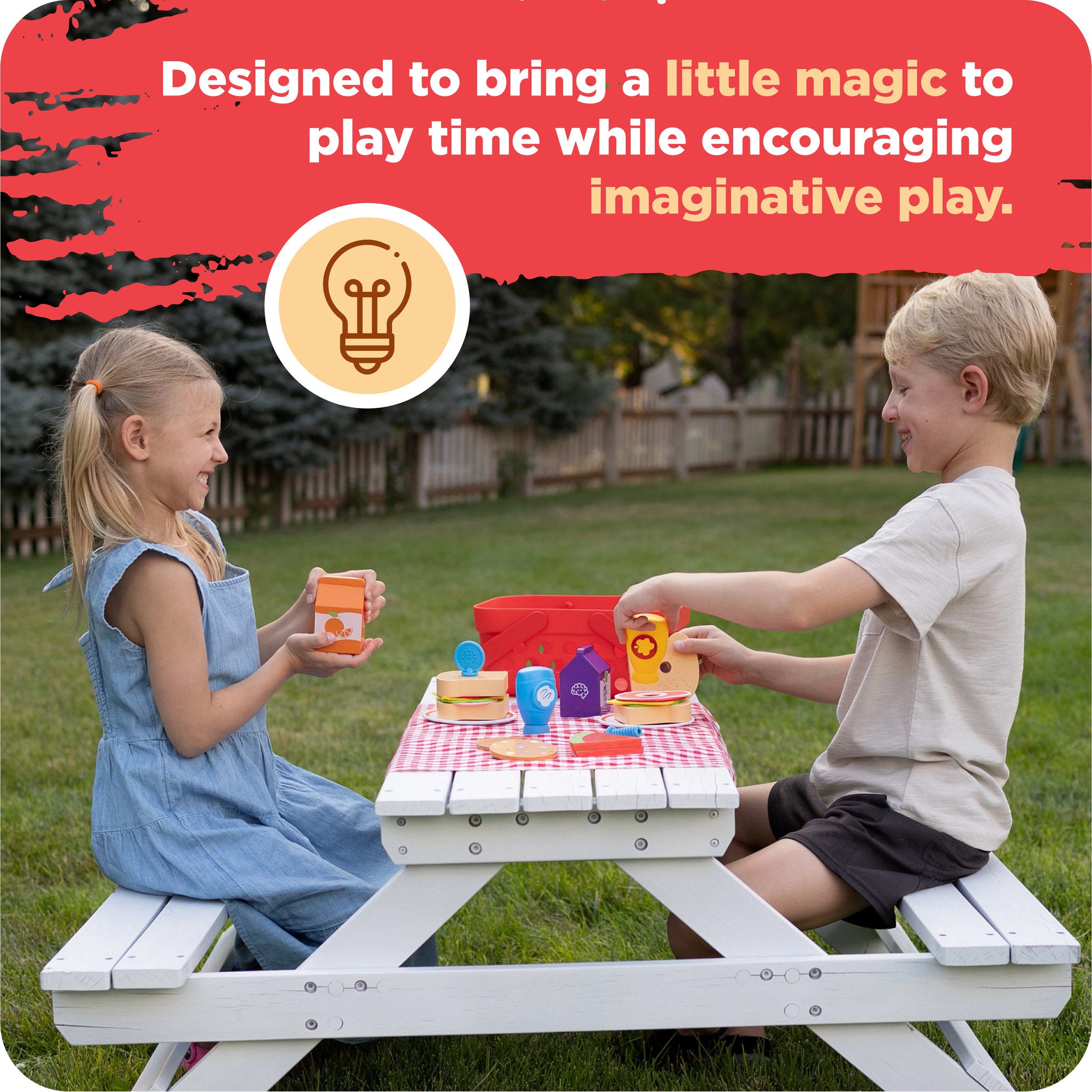 Fat Brain Toys Pretendables Picnic Basket Set