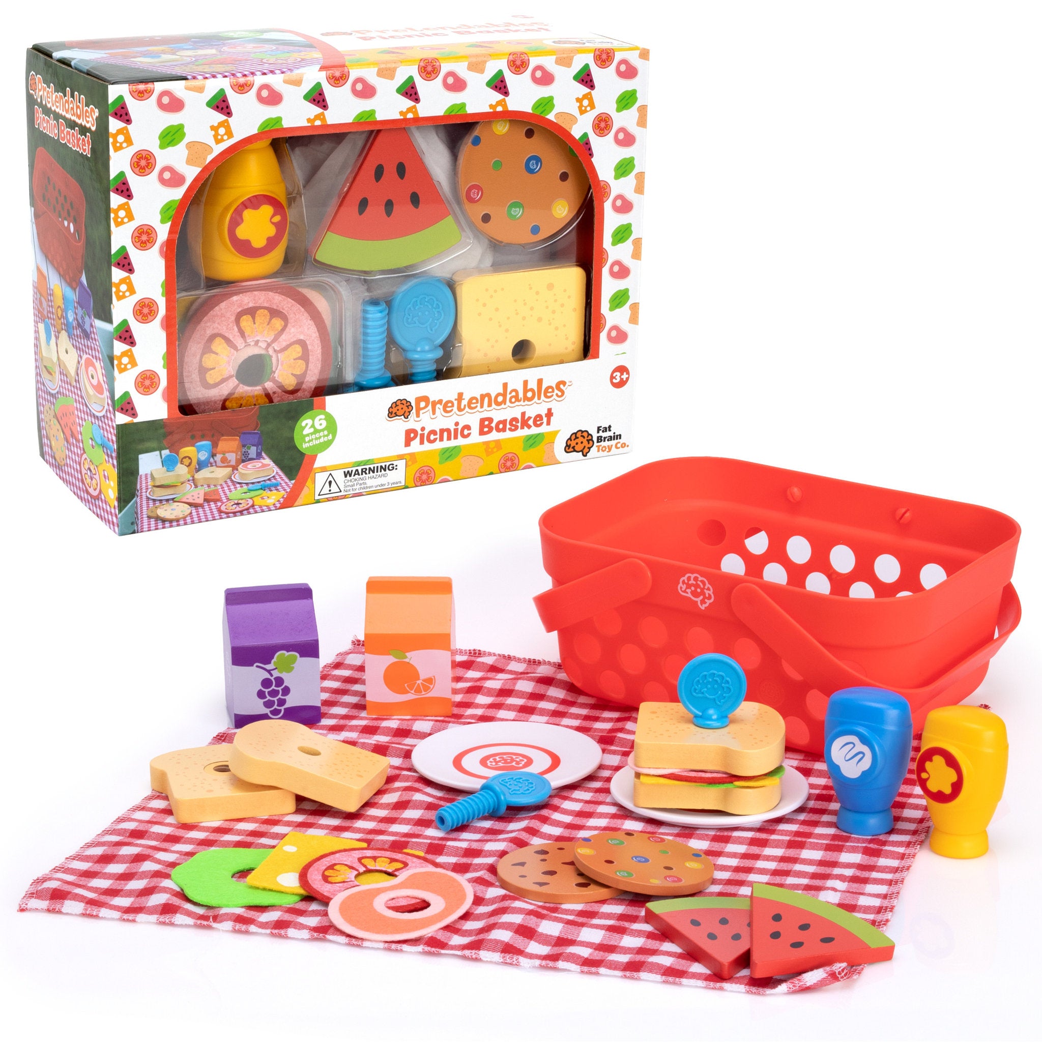 Fat Brain Toys Pretendables Picnic Basket Set