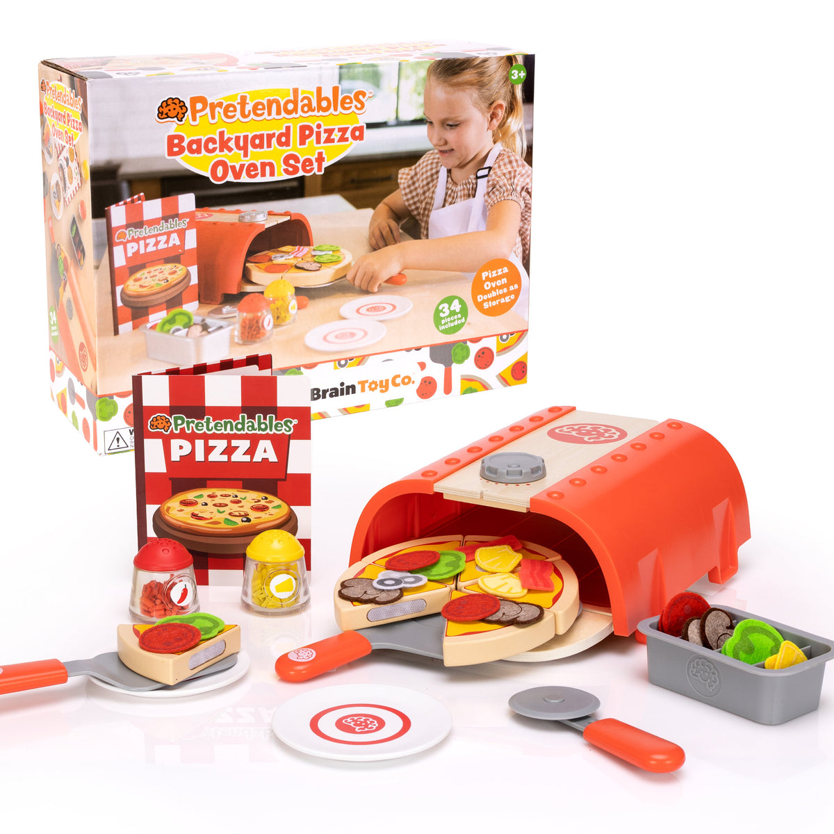Fat Brain Toys Pretendables Backyard Pizza Oven Play Set