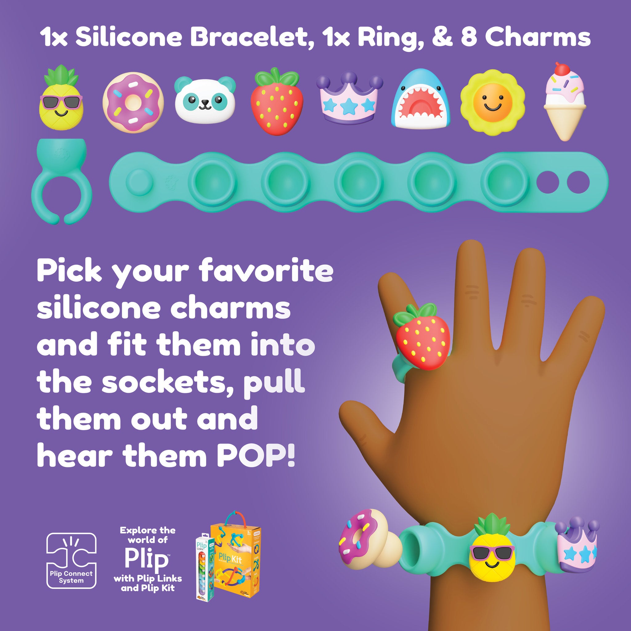 Fat Brain Toys Plip Charms - Teal