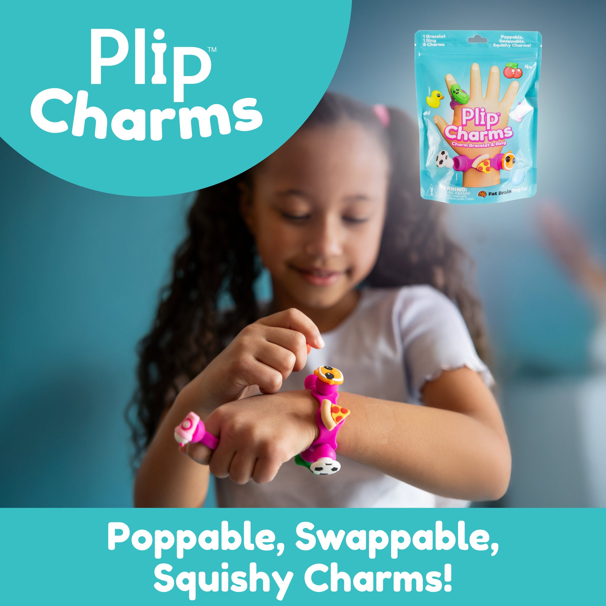 Fat Brain Toys Plip Charms - Pink